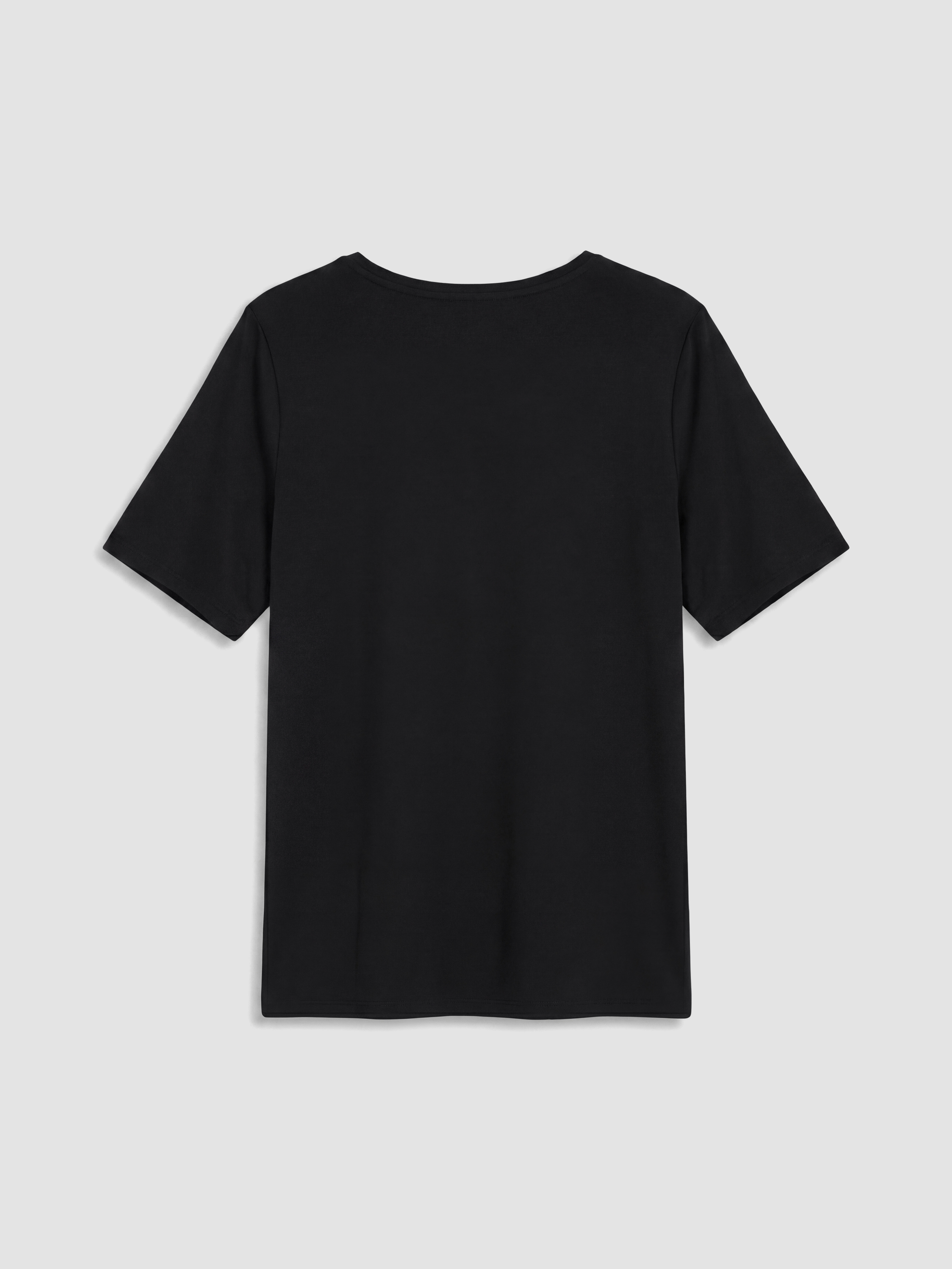 Tricou Basic cu model pentru femei cu guler rotund-2
