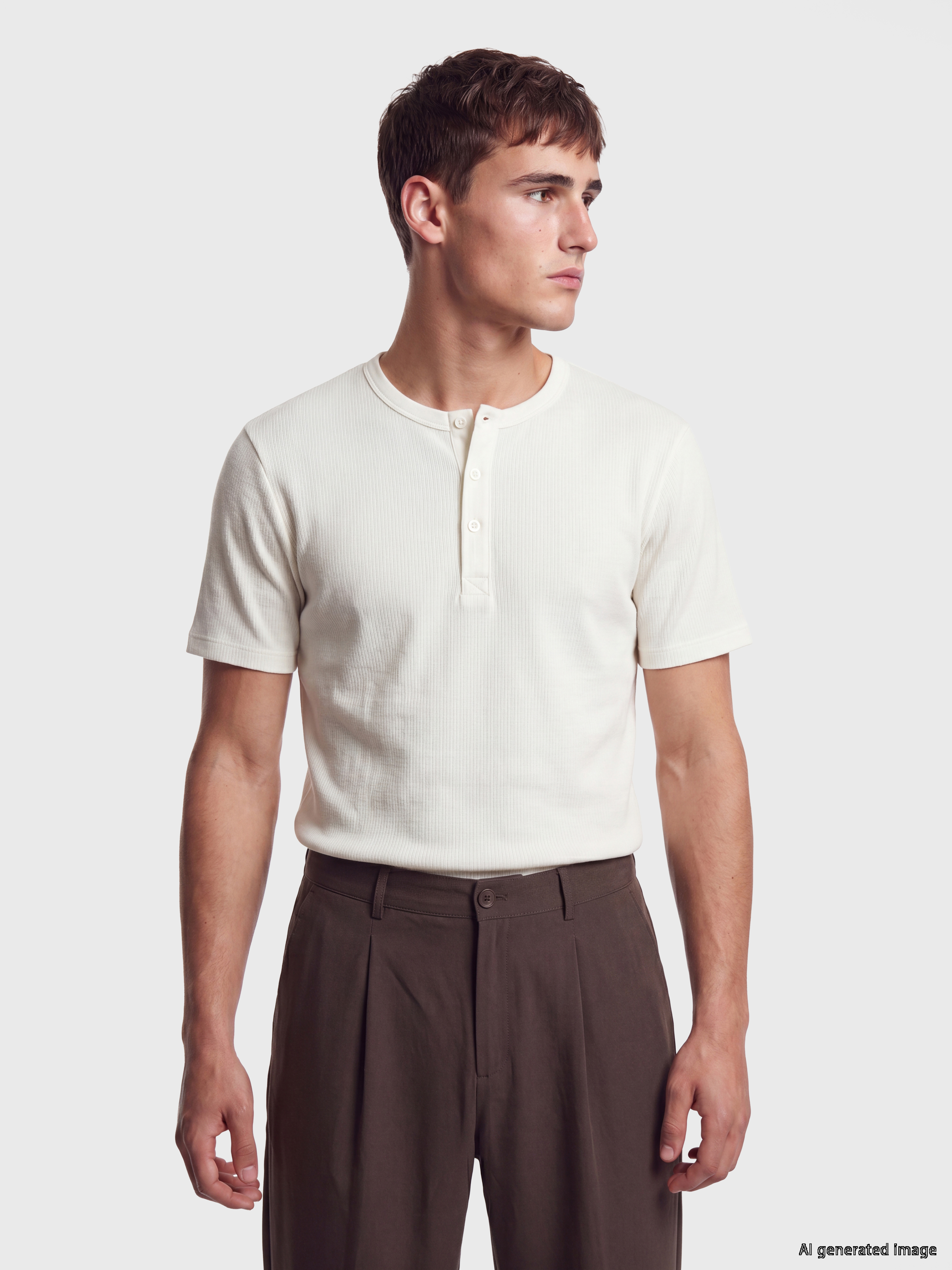 LCW Vision Henley Yaka Regular Fit Erkek Tişört