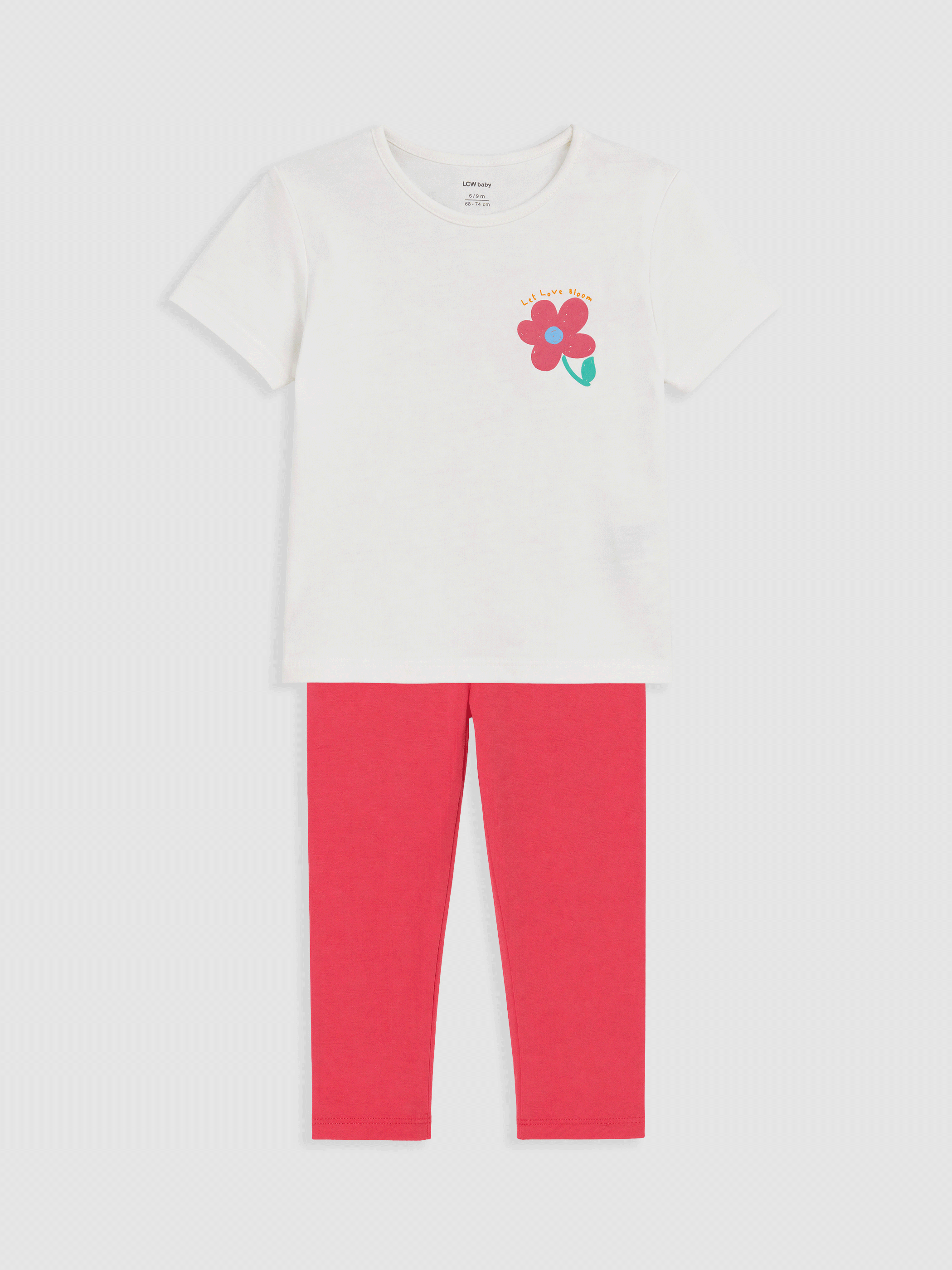 LCW Kids Çiçekli Kız Çocuk Takım