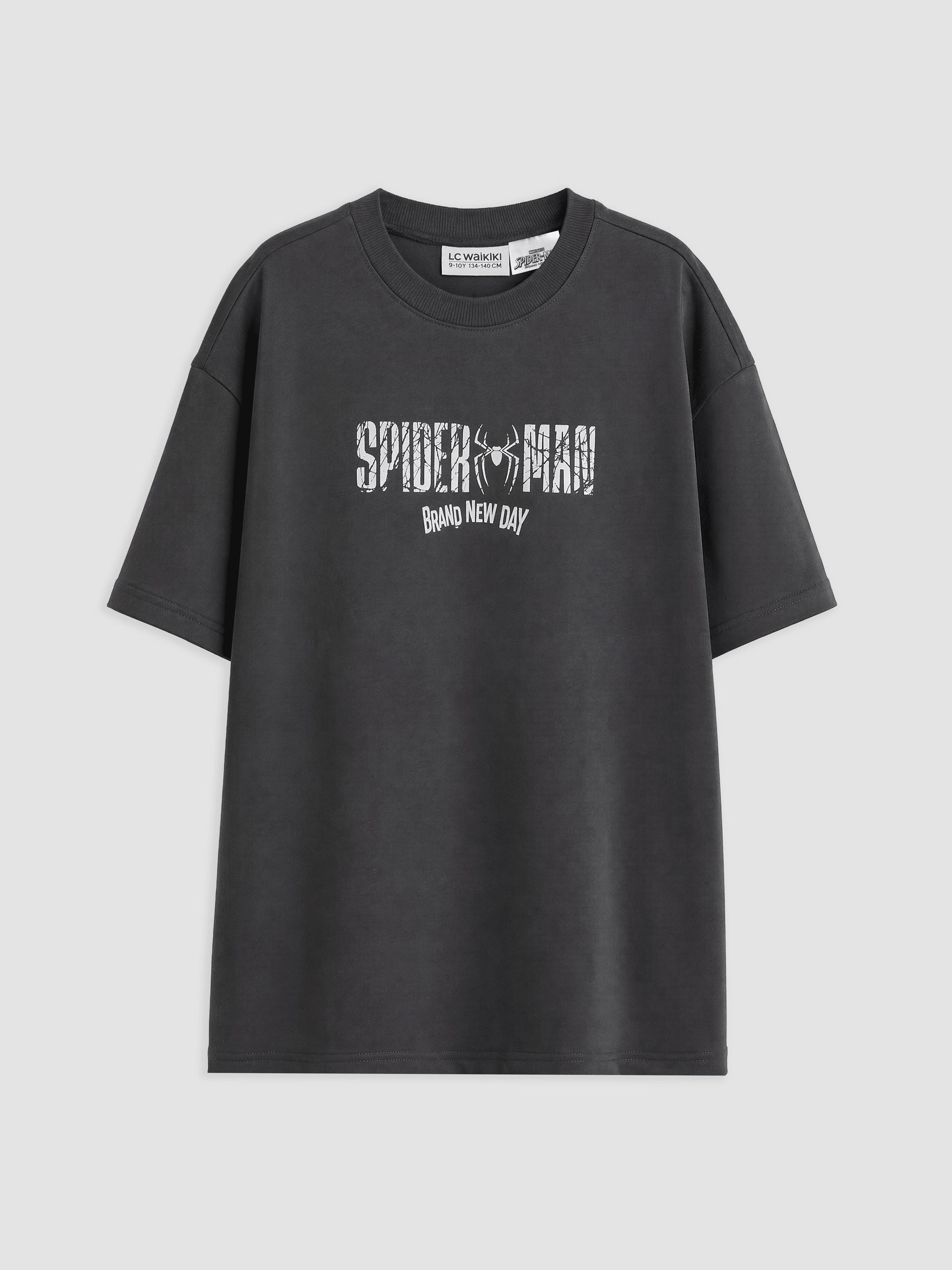 LCW Kids Bisiklet Yaka Spider-Man Baskılı Erkek Çocuk Tişört