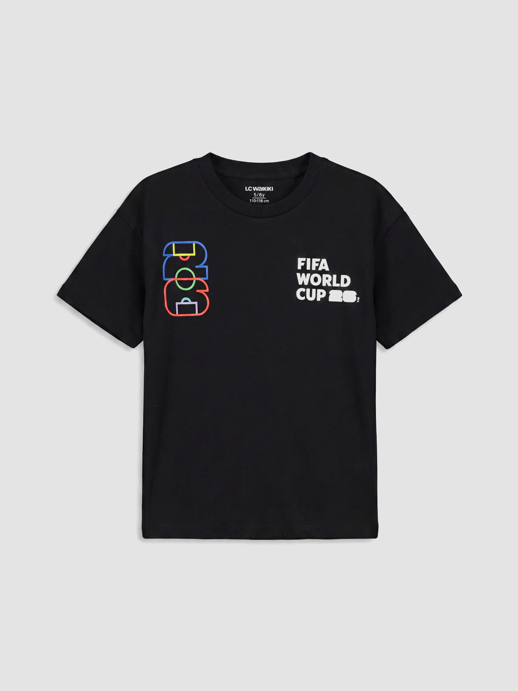 LCW Kids Dečija majica sa okruglim izrezom i FIFA printom