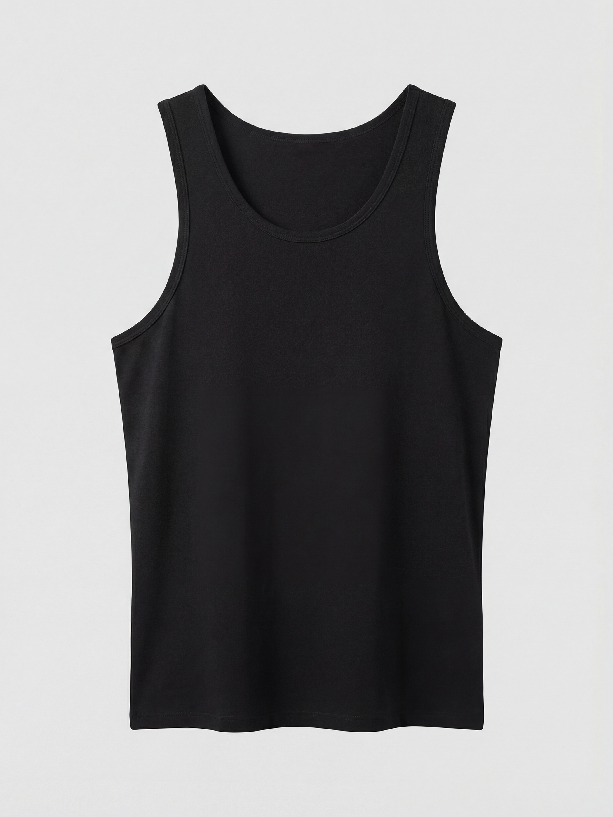 U Neck Jersey Men's Vest 2 Pack-3