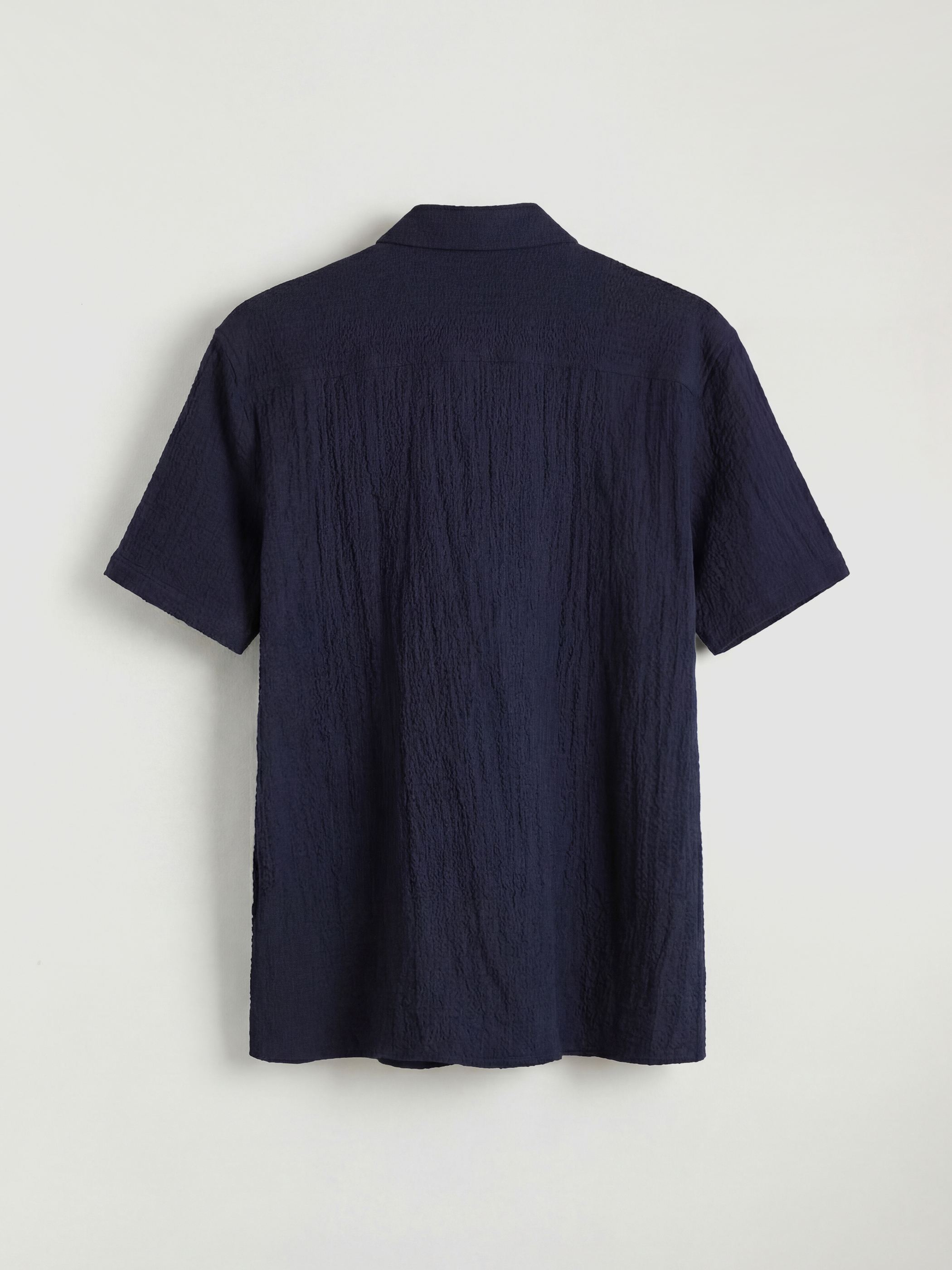 Lacivert Regular Fit Kısa Kollu Erkek Gömlek-5