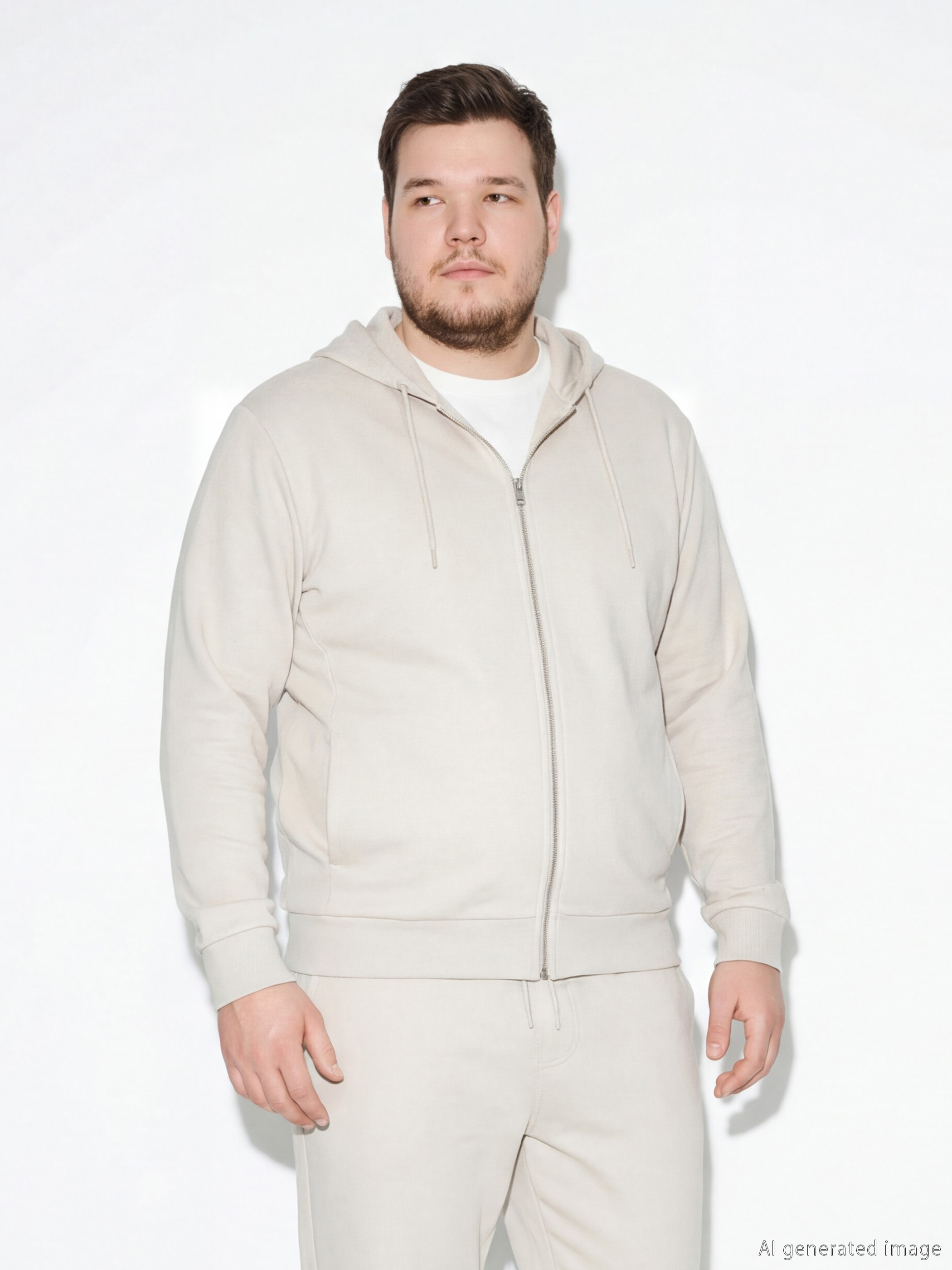 LCWAIKIKI Basic Kapüşonlu Erkek Fermuarlı Sweatshirt - S60369Z8-SNE