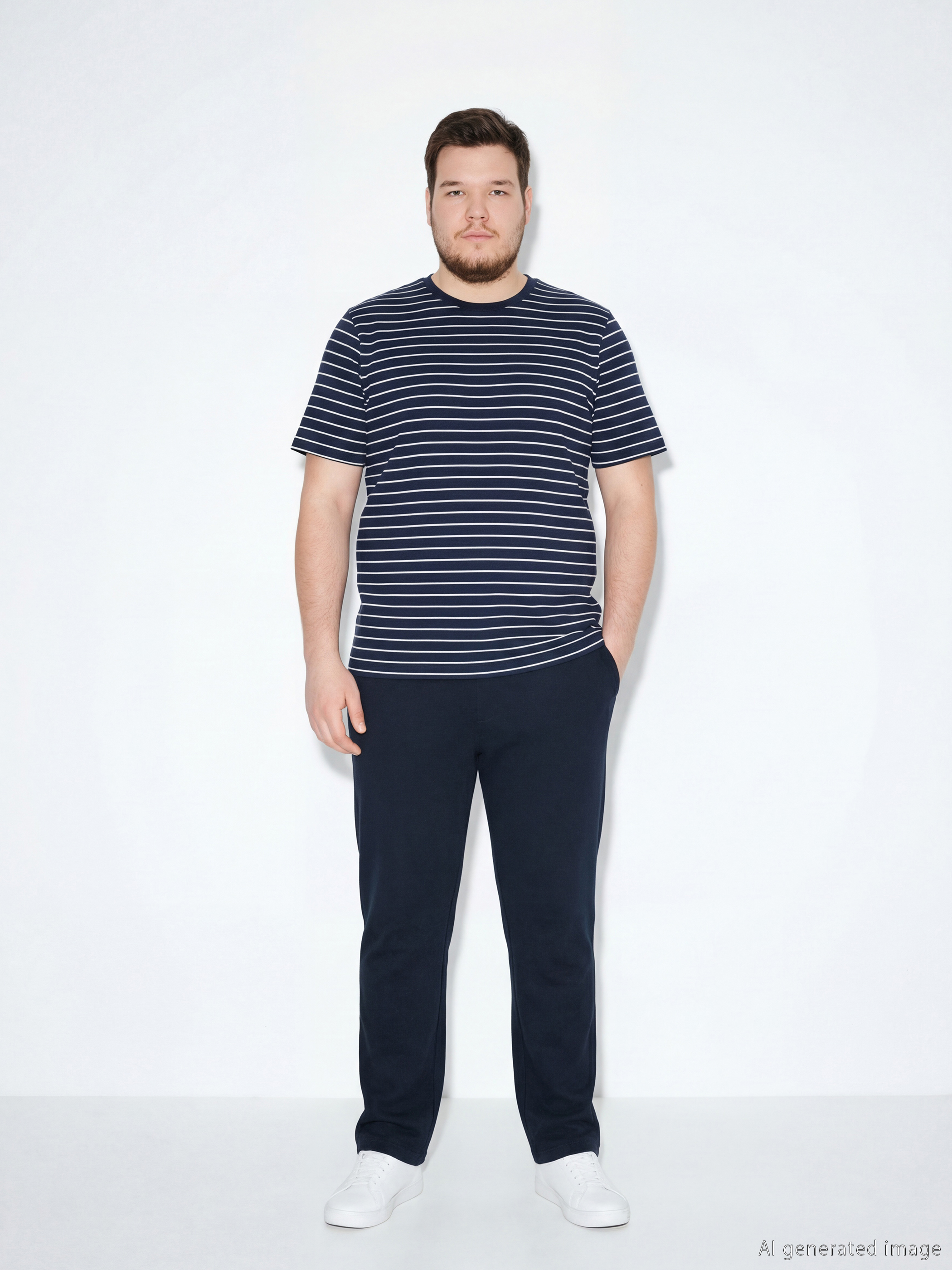 Lacivert Standart Kalıp Erkek Eşofman Altı-1