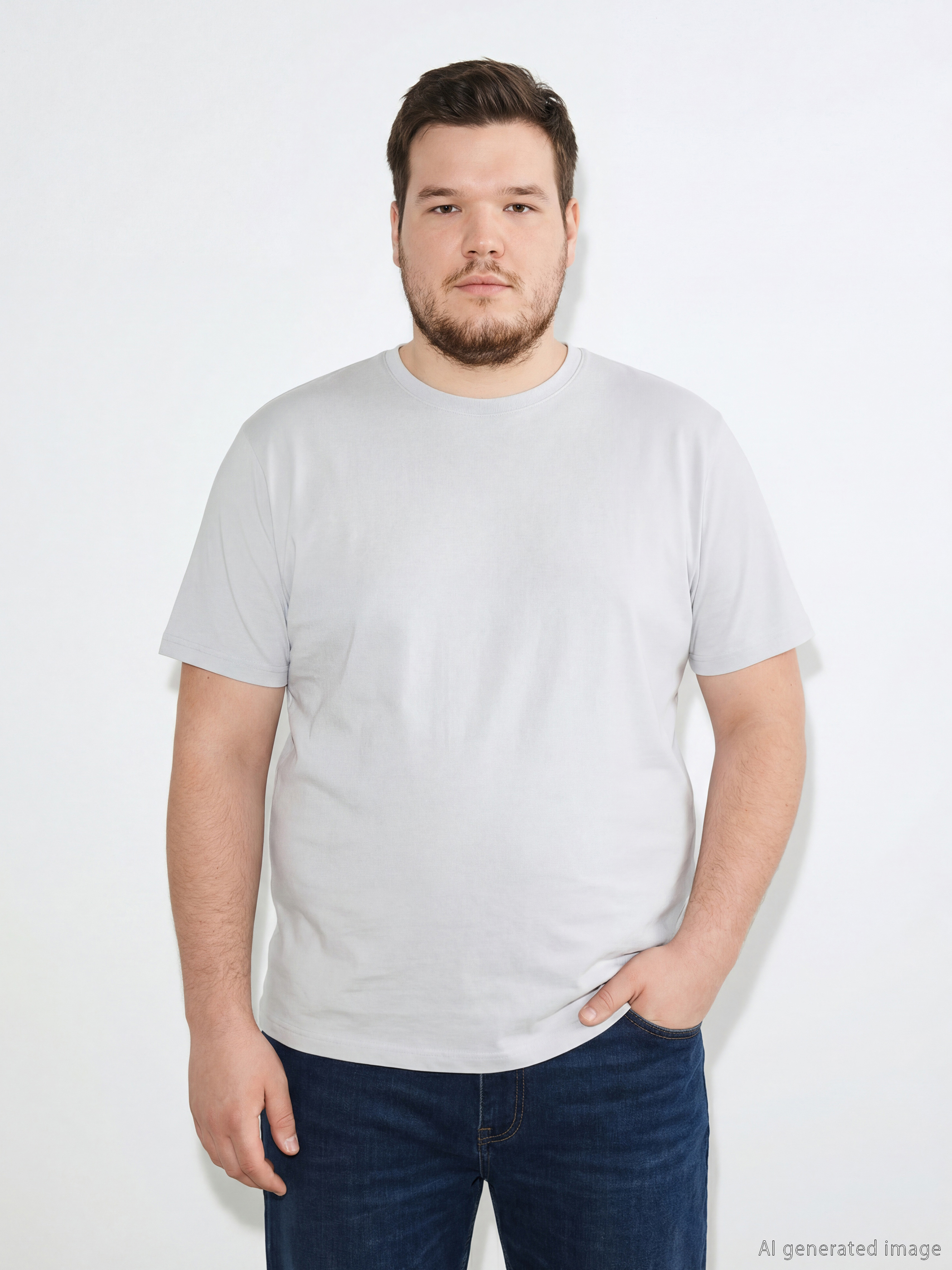 LCWAIKIKI Classic Bisiklet Yaka Penye Erkek Tişört - S60418Z8-18Y