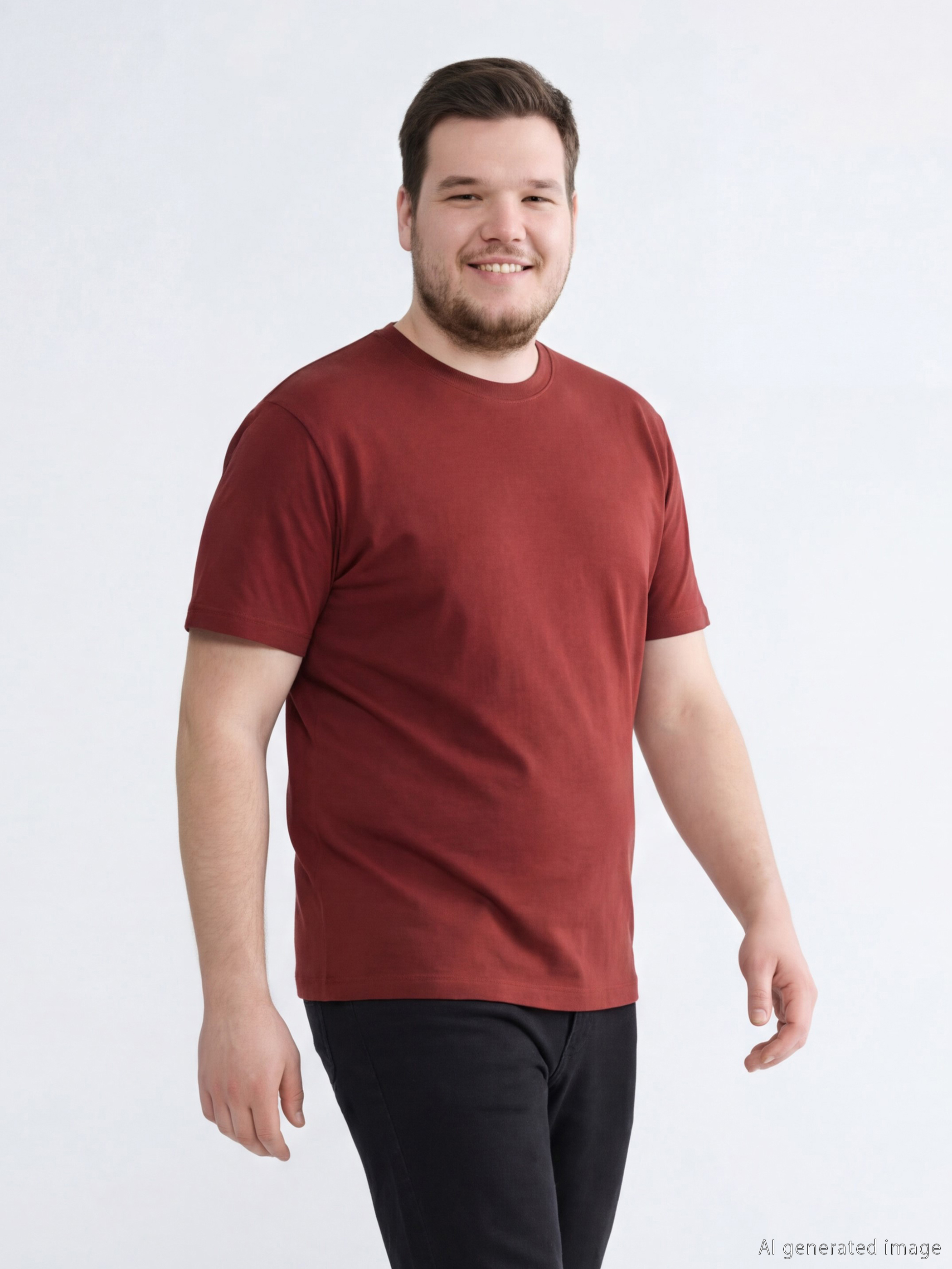 LCWAIKIKI Classic Bisiklet Yaka Penye Erkek Tişört - S60418Z8-2BX