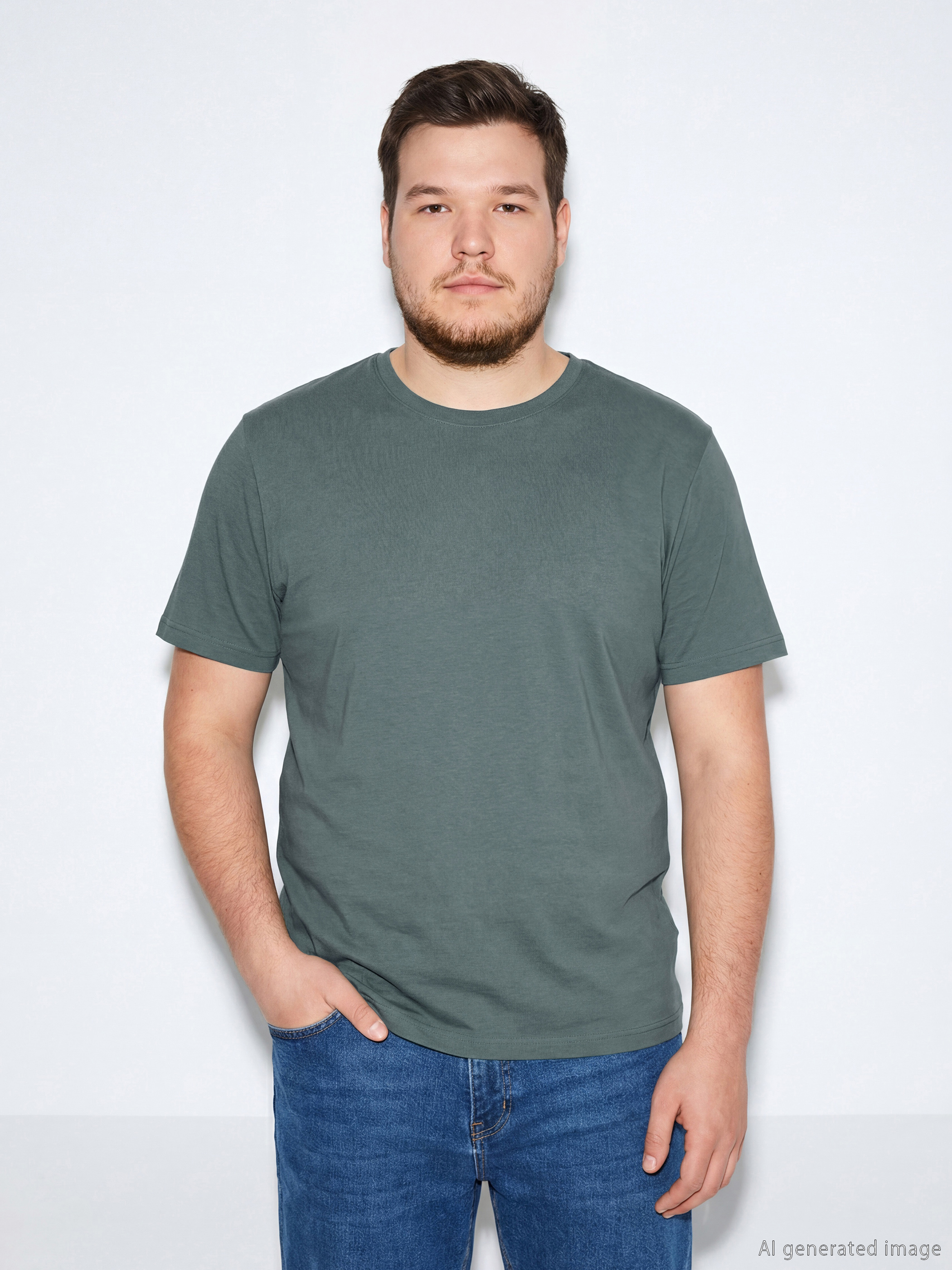 LCWAIKIKI Classic Bisiklet Yaka Penye Erkek Tişört - S60418Z8-H9D