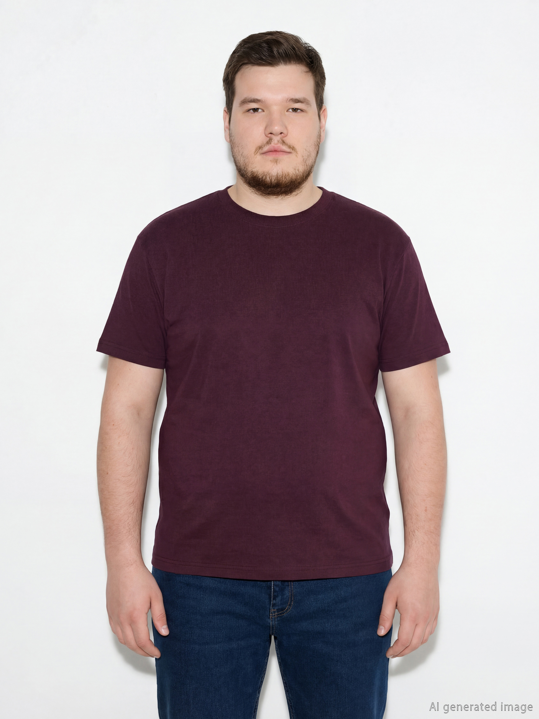 LCWAIKIKI Classic Bisiklet Yaka Penye Erkek Tişört - S60418Z8-YHP