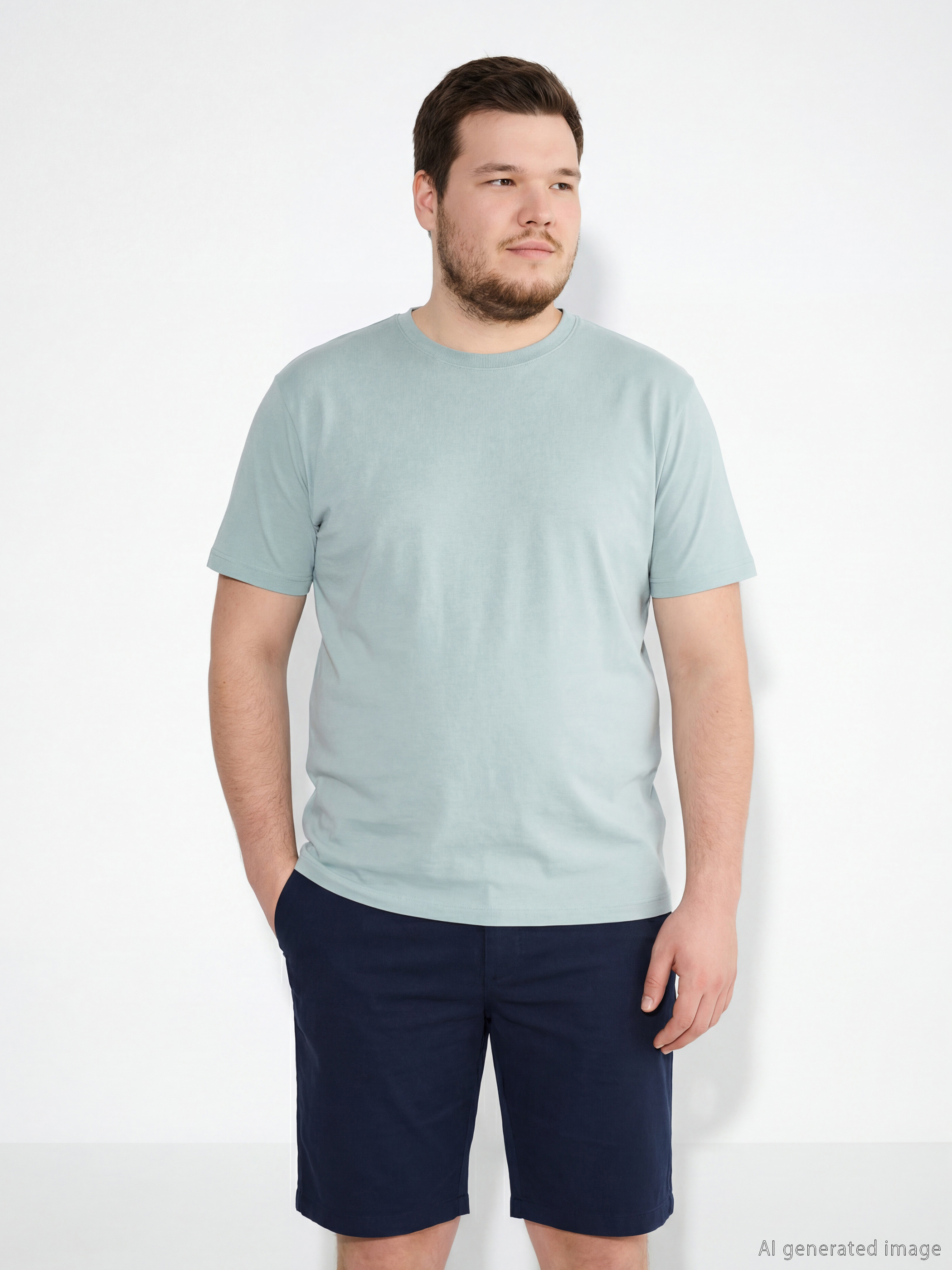 LCWAIKIKI Classic Bisiklet Yaka Penye Erkek Tişört - S60418Z8-ZM8