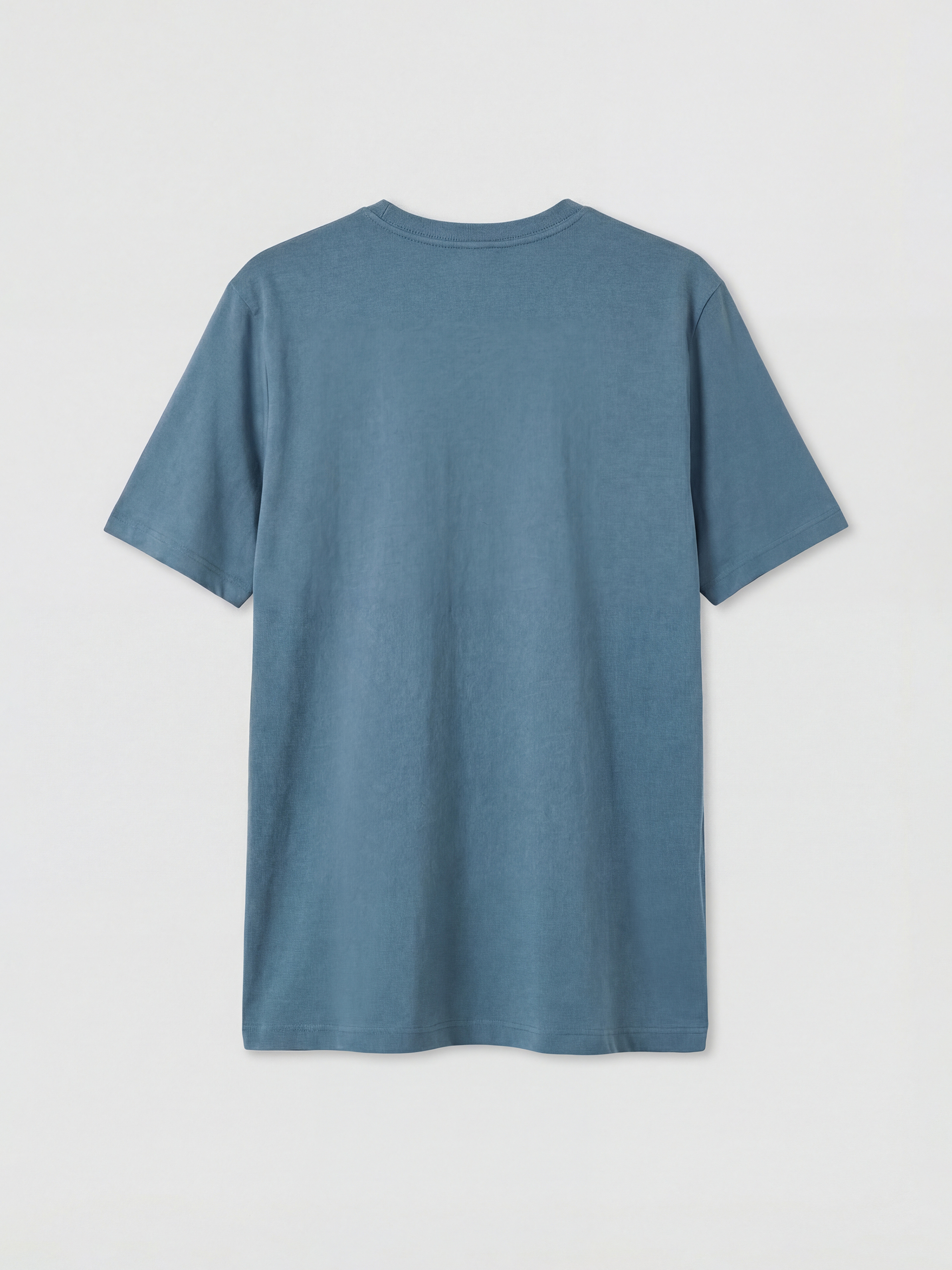 Mavi Bisiklet Yaka Penye Erkek Tişört-5