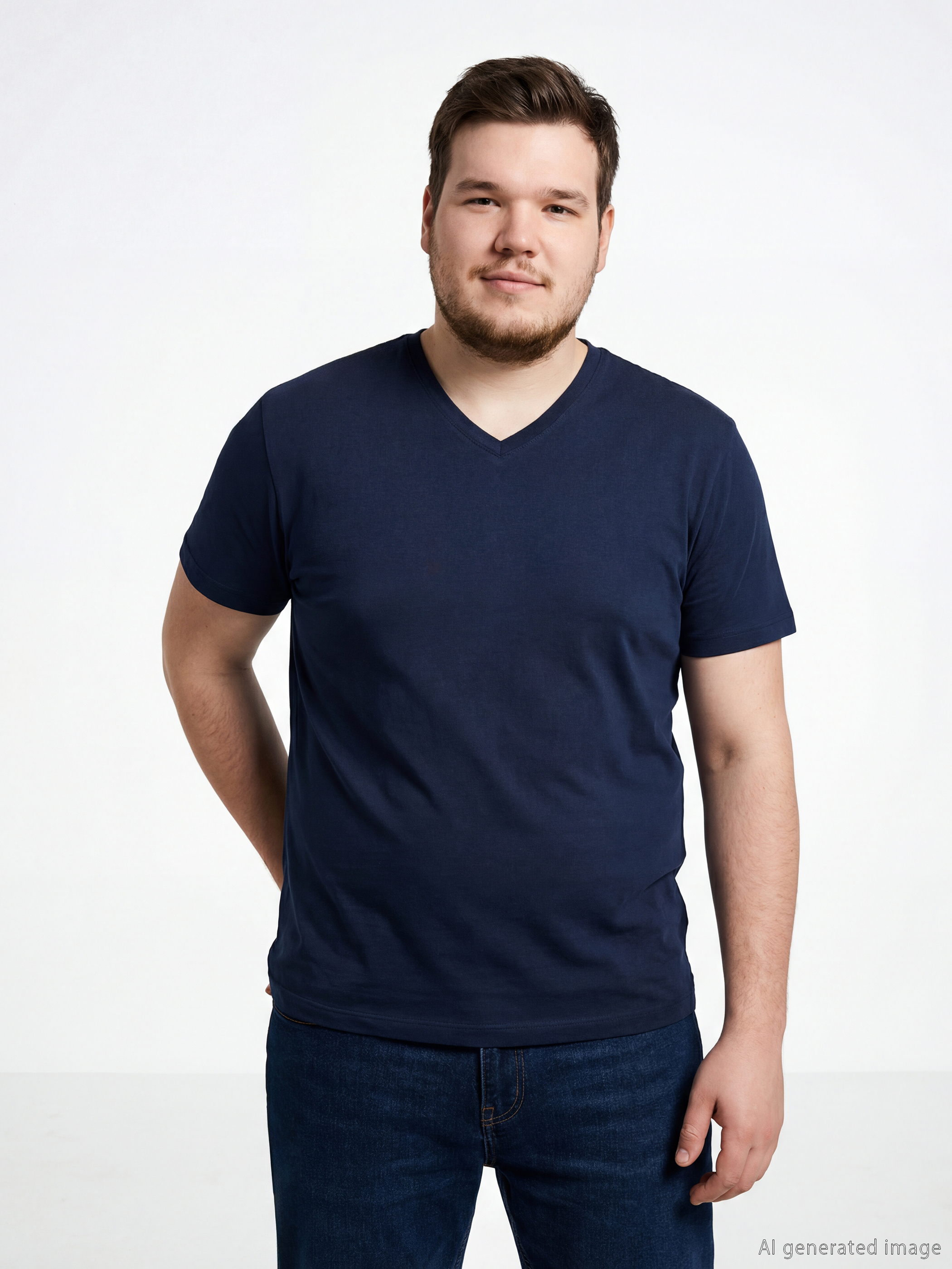 LCWAIKIKI Classic V Yaka Penye Erkek Tişört - S60419Z8-DWP