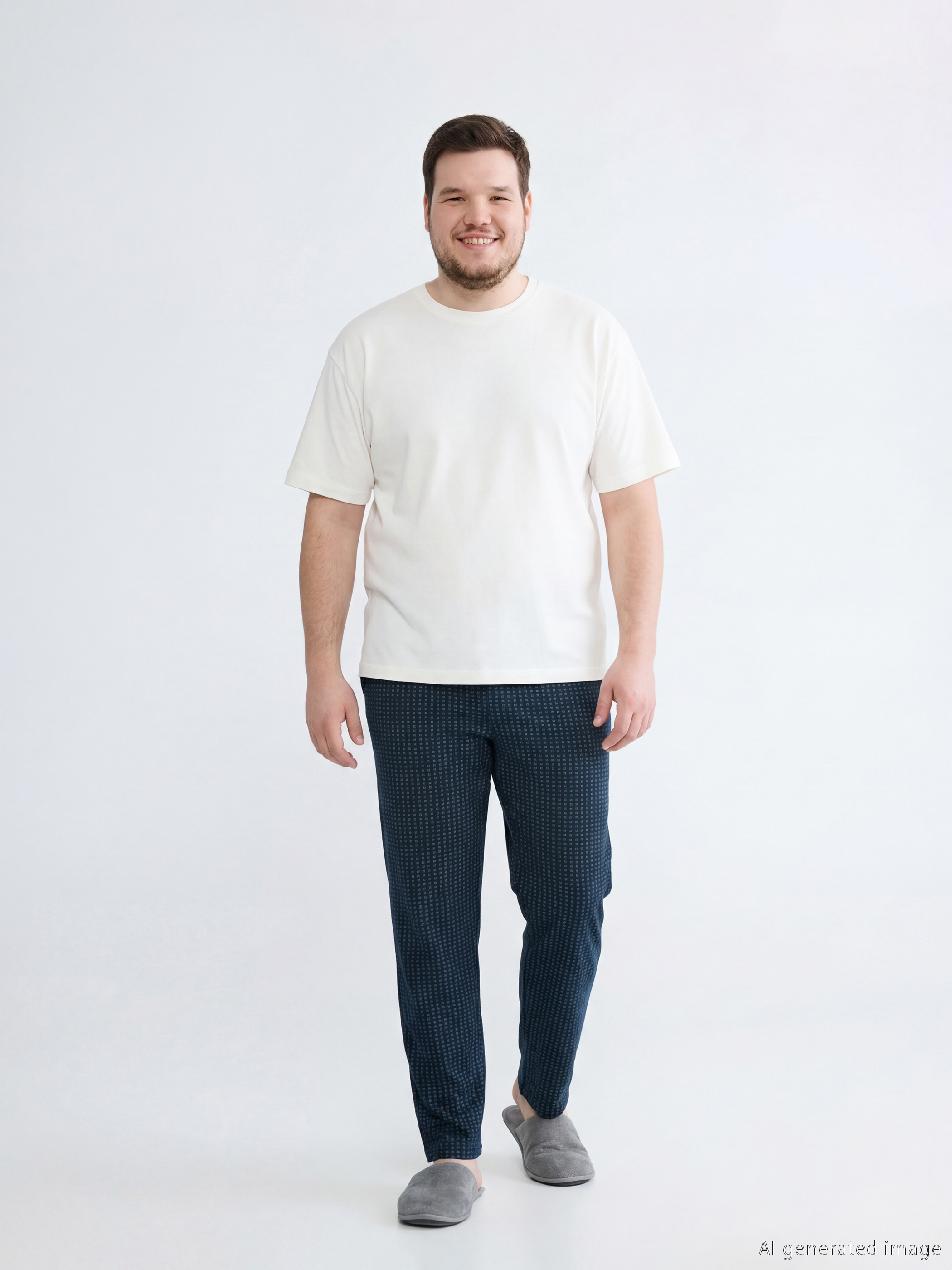 Lacivert Desenli Erkek Pijama Alt-2