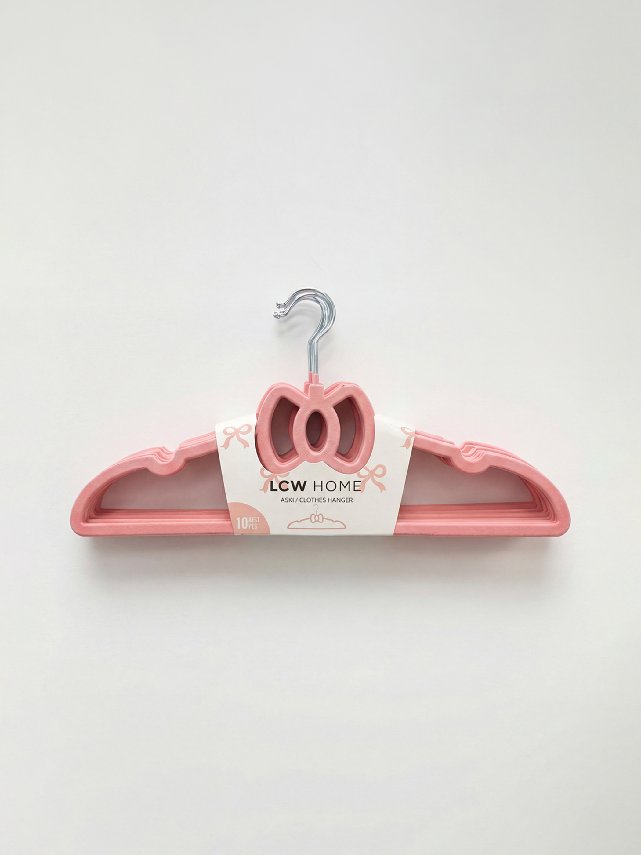 Набір із 10 пластикових вішалок із бантиками-2