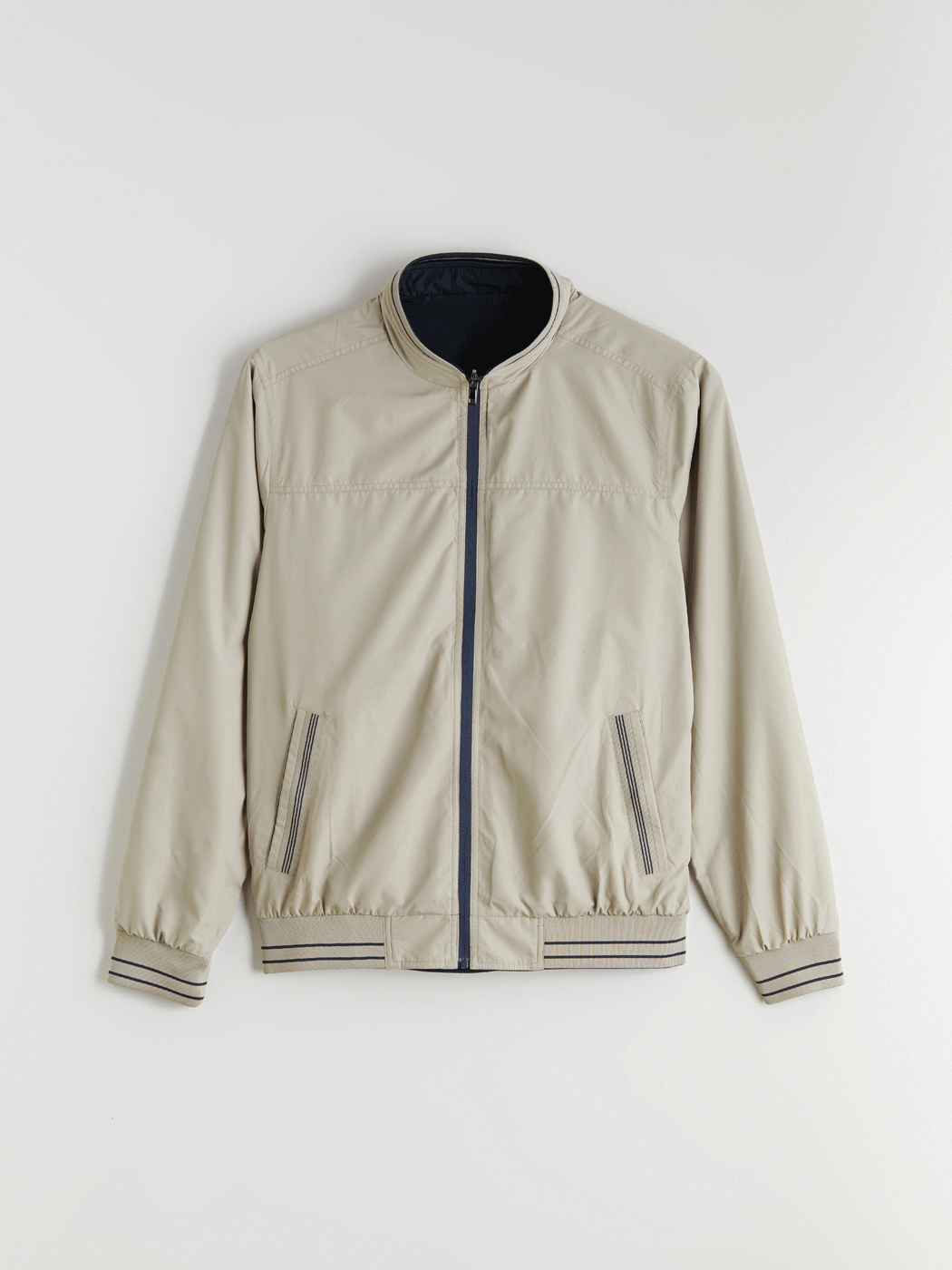 İndigo Standart Kalıp Dik Yaka Erkek Mont-14