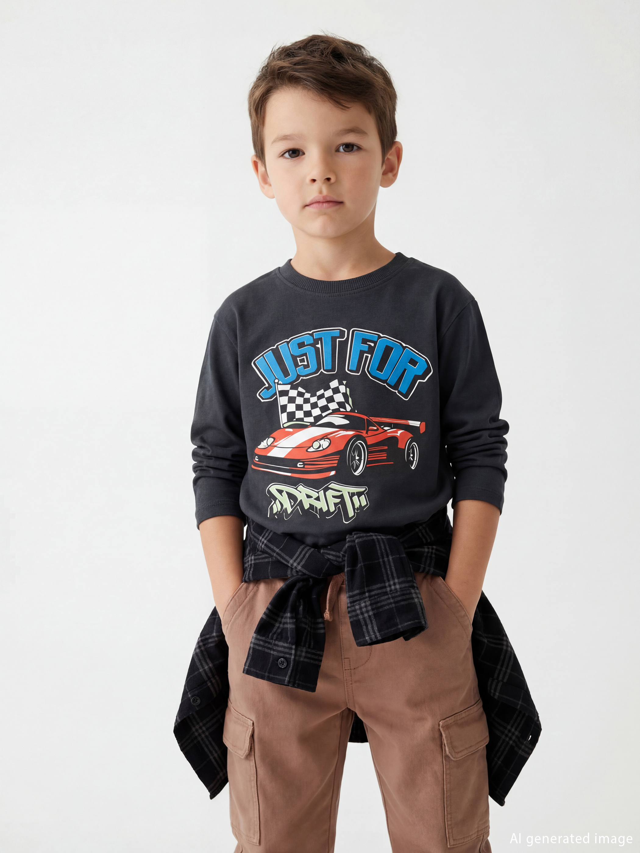 LCW Kids Baskılı Uzun Kollu Erkek Çocuk Tişört - S61412Z1-R4W