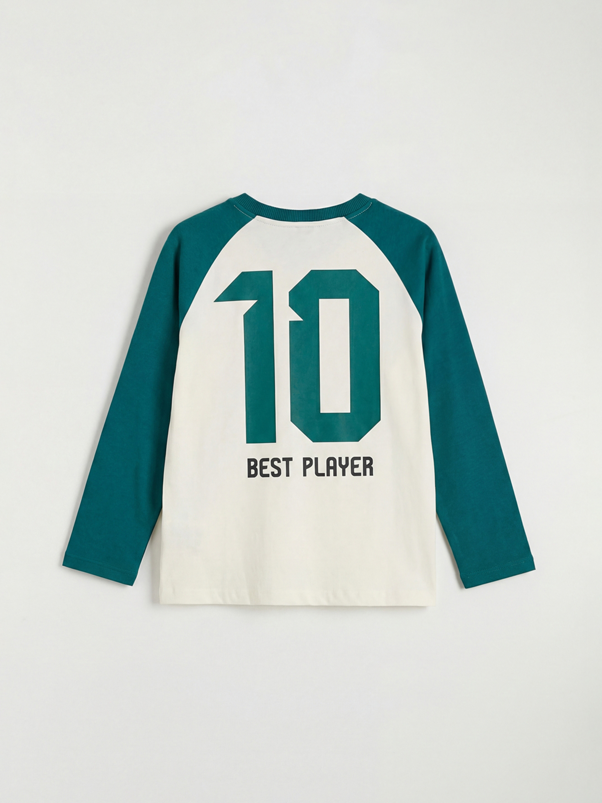 Bej Bisiklet Yaka Baskılı Erkek Çocuk Tişört-1