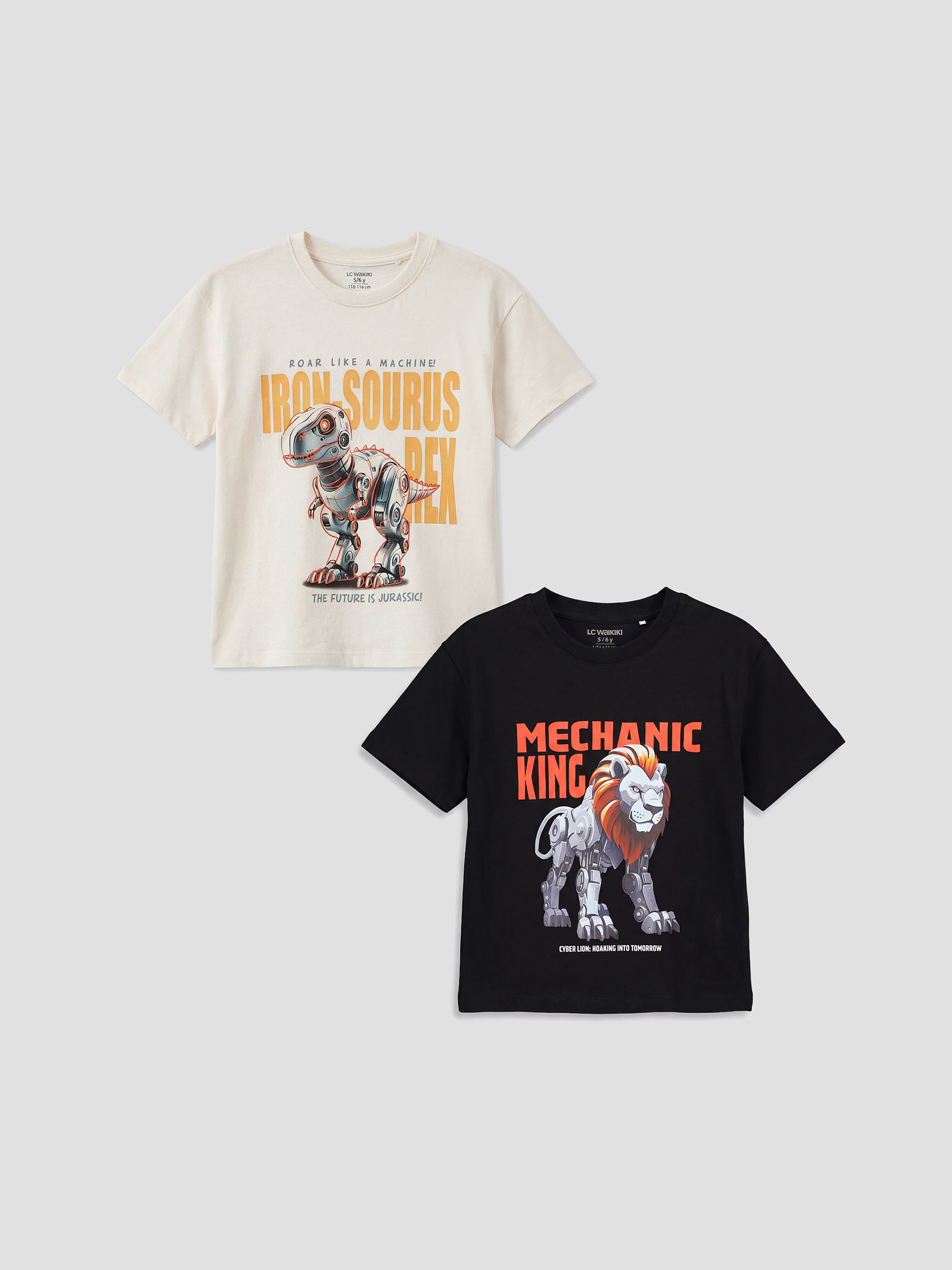 LCW Kids Boys' Printed T-shirt 2-pack - S61440Z1-CVL