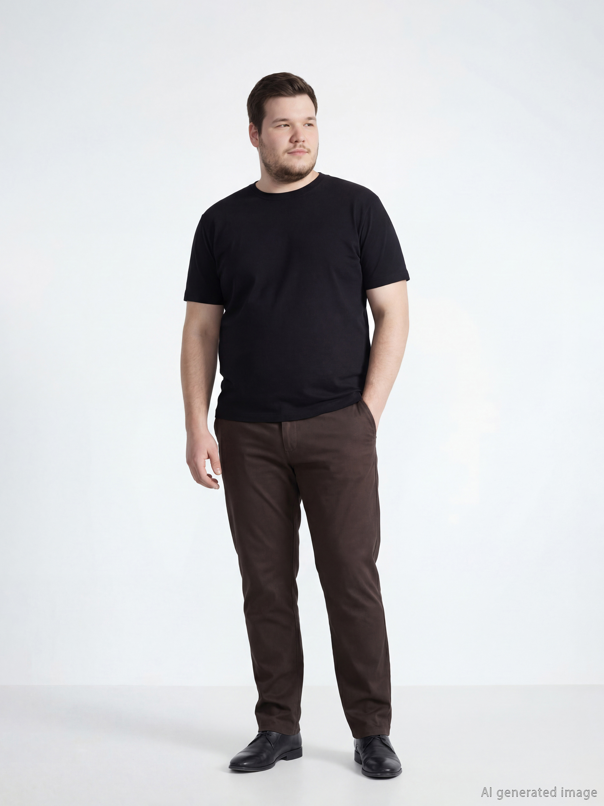 Kahverengi Standart Kalıp Gabardin Erkek Chino Pantolon-1