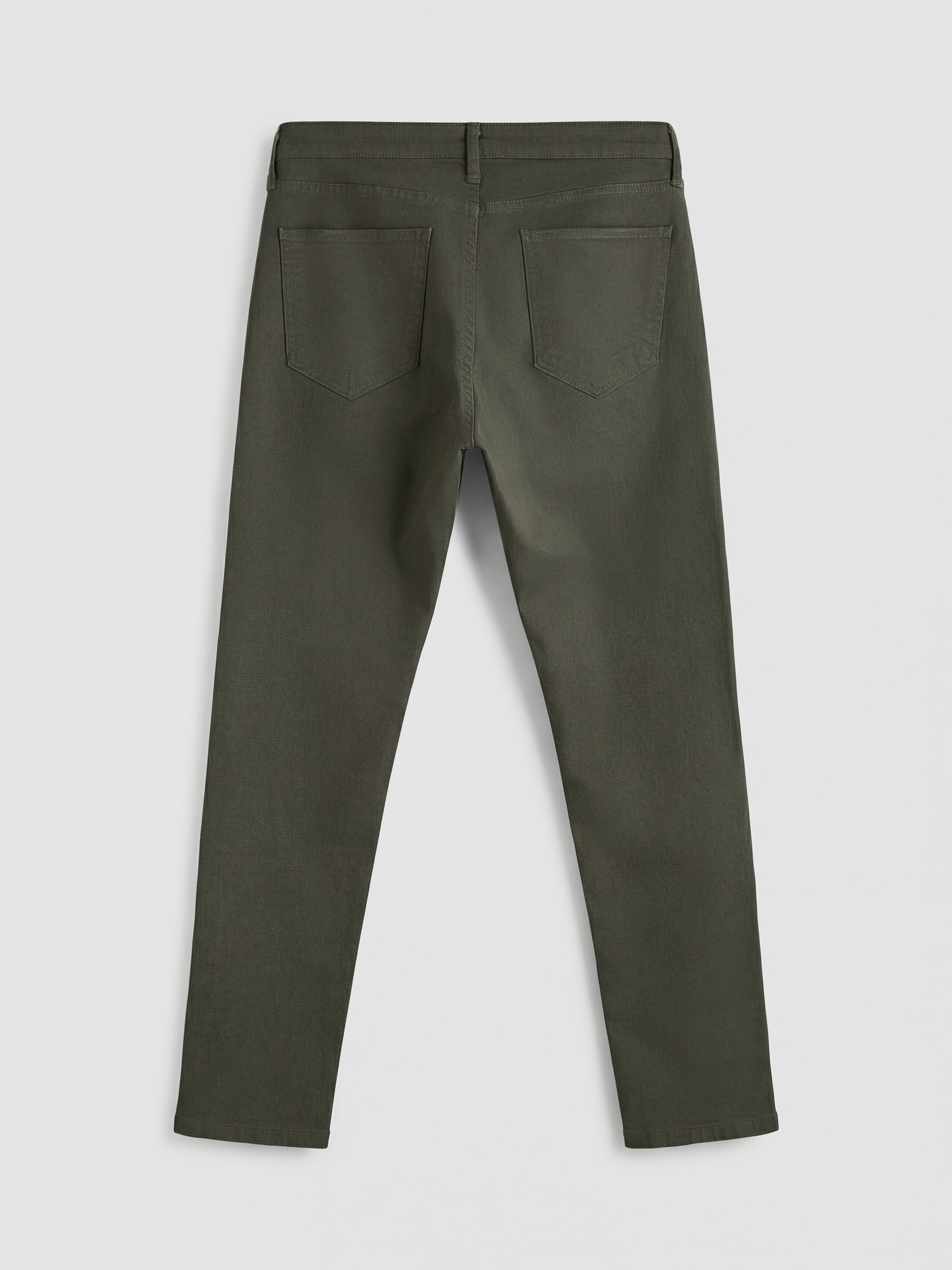 Haki Dar Kalıp Gabardin Erkek Chino Pantolon-1