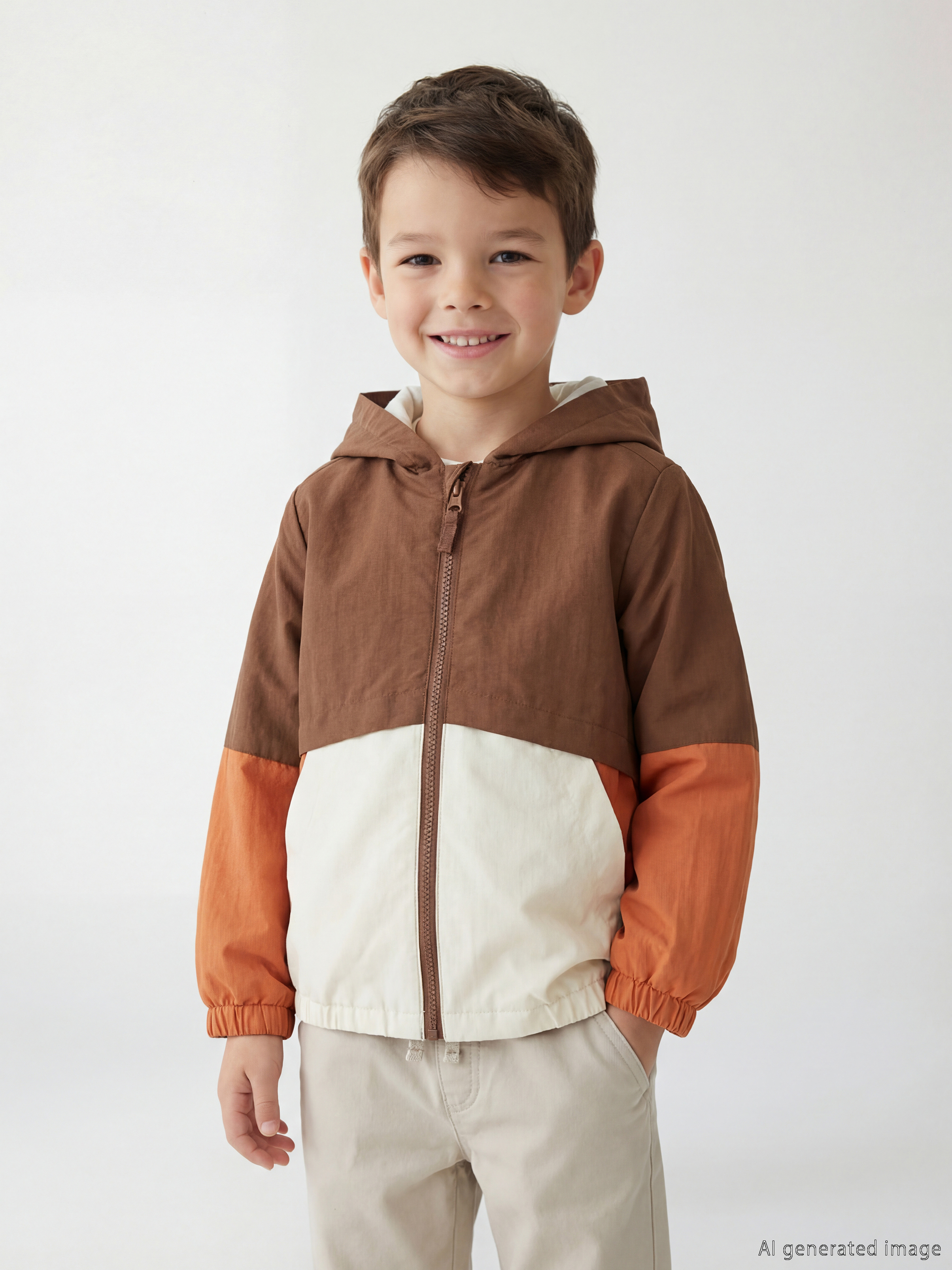 LCW Kids Kapüşonlu Renk Bloklu Erkek Çocuk Mont - S61647Z1-HKA