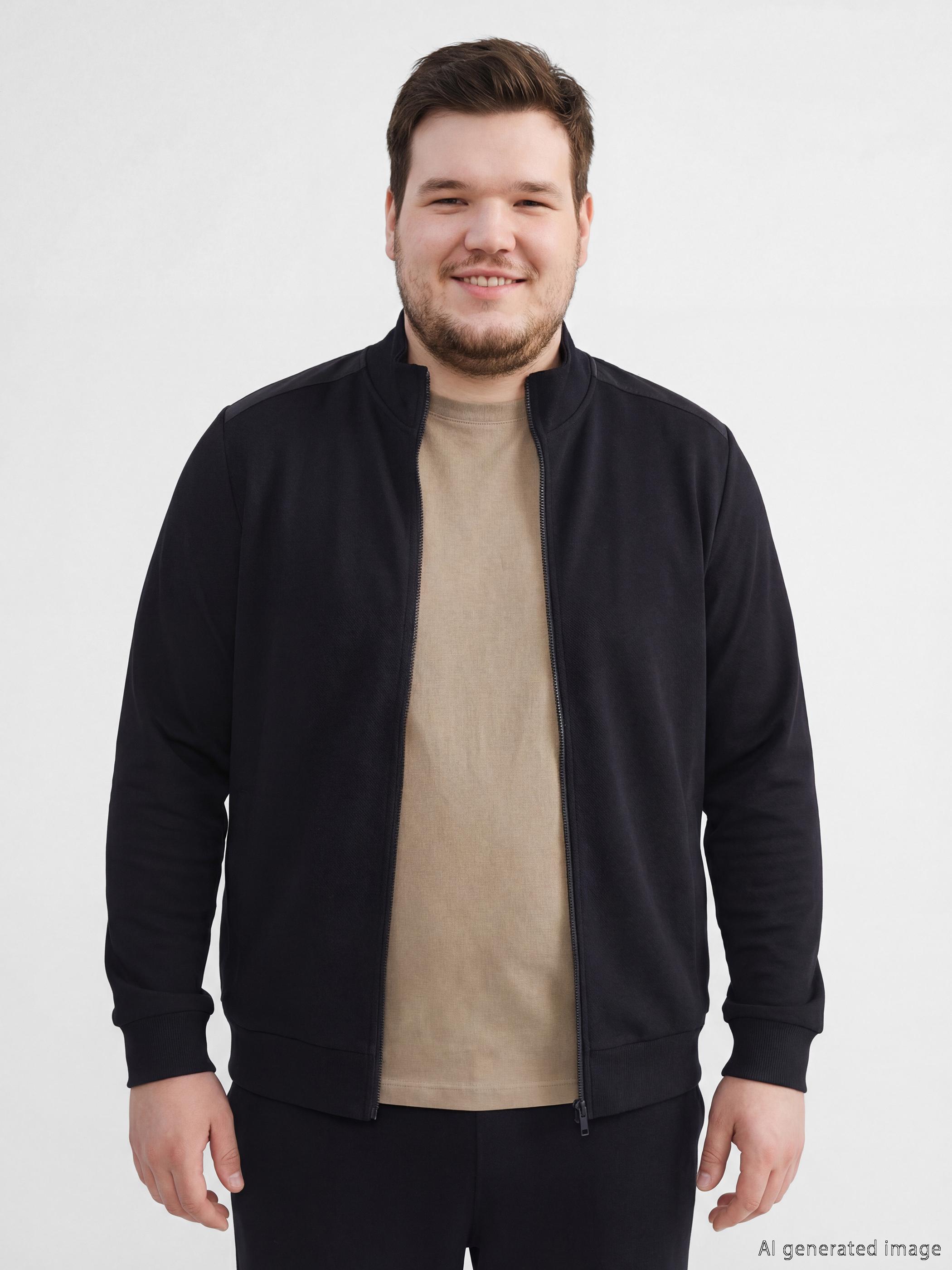 Muški duks sa visokim okovratnikom i rajsferšlusom-1