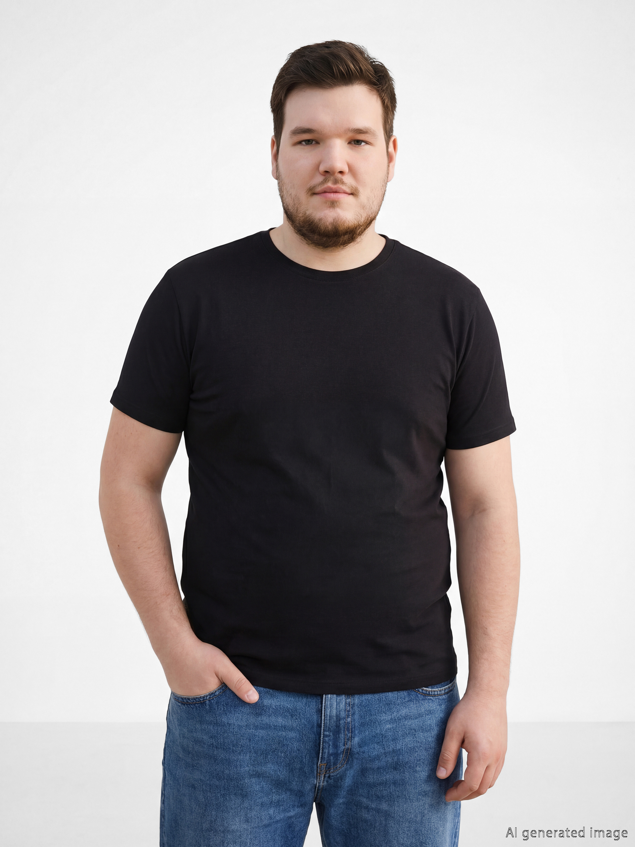 Футболка из джерси с круглым вырезом для мужчин-1