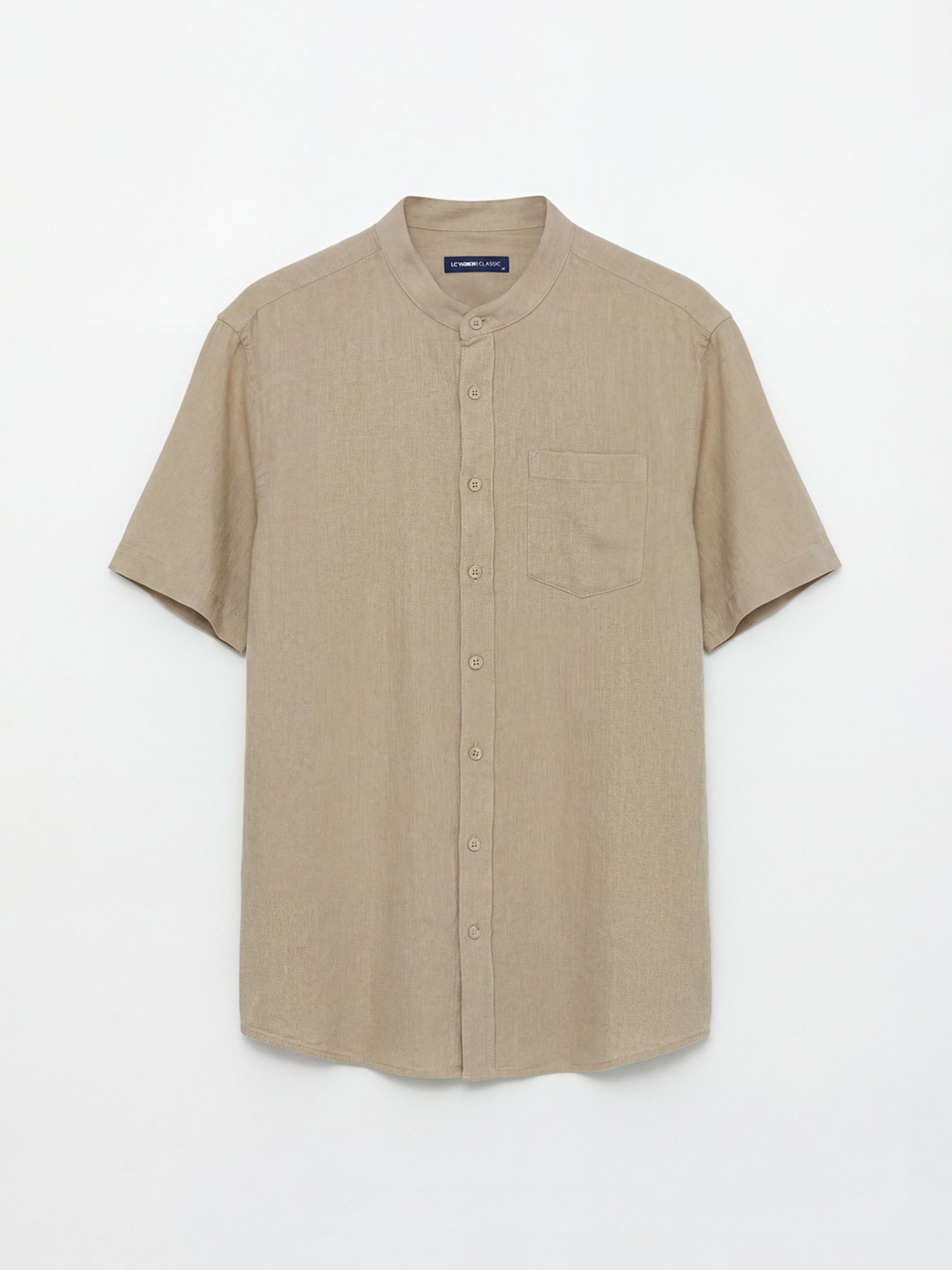 LCWAIKIKI Classic Regular Fit Keten Görünümlü Erkek Gömlek - S61825Z8-VV6