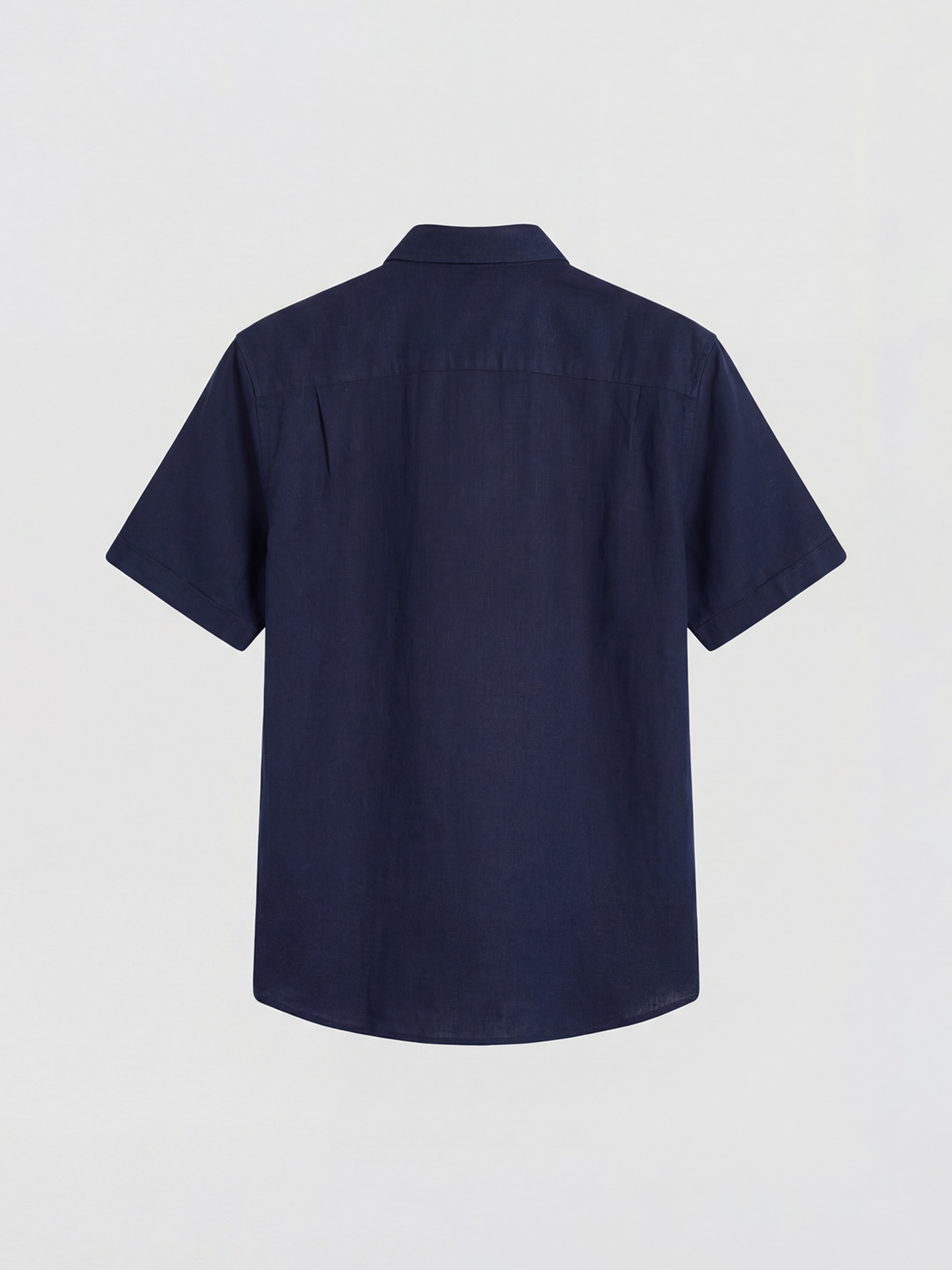 قميص للرجال بقصة عادية من مزيج الكتان-5