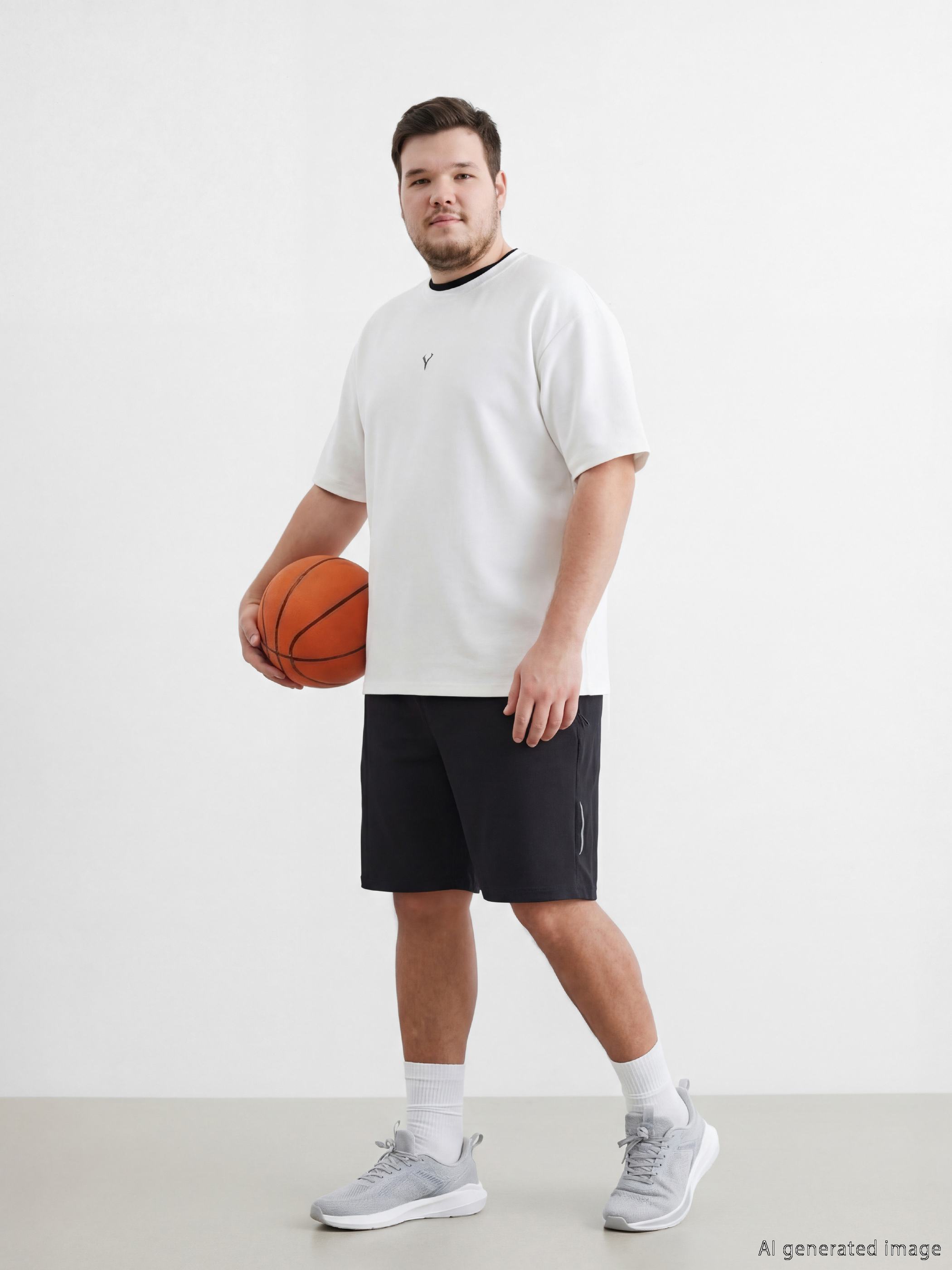 شورت رياضي أسود رجل-1