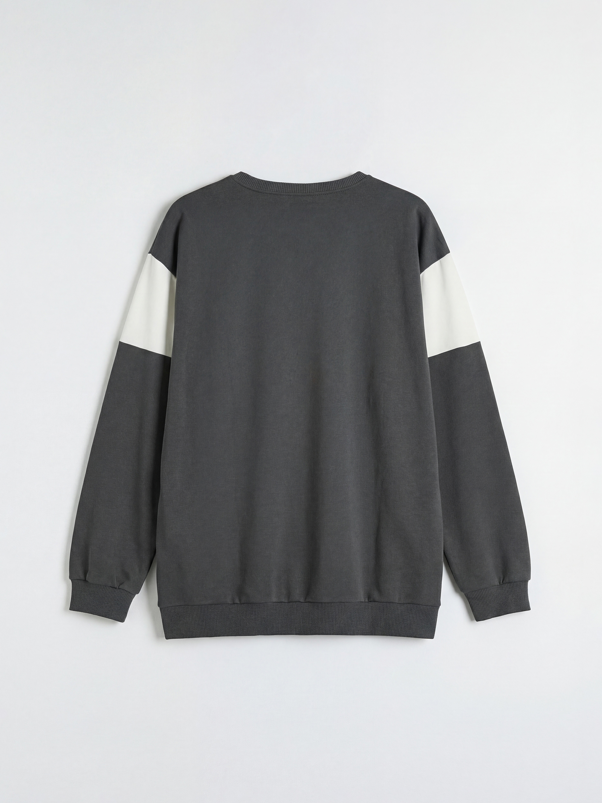 Antrasit Bisiklet Yaka Baskılı Erkek Çocuk Sweatshirt-2