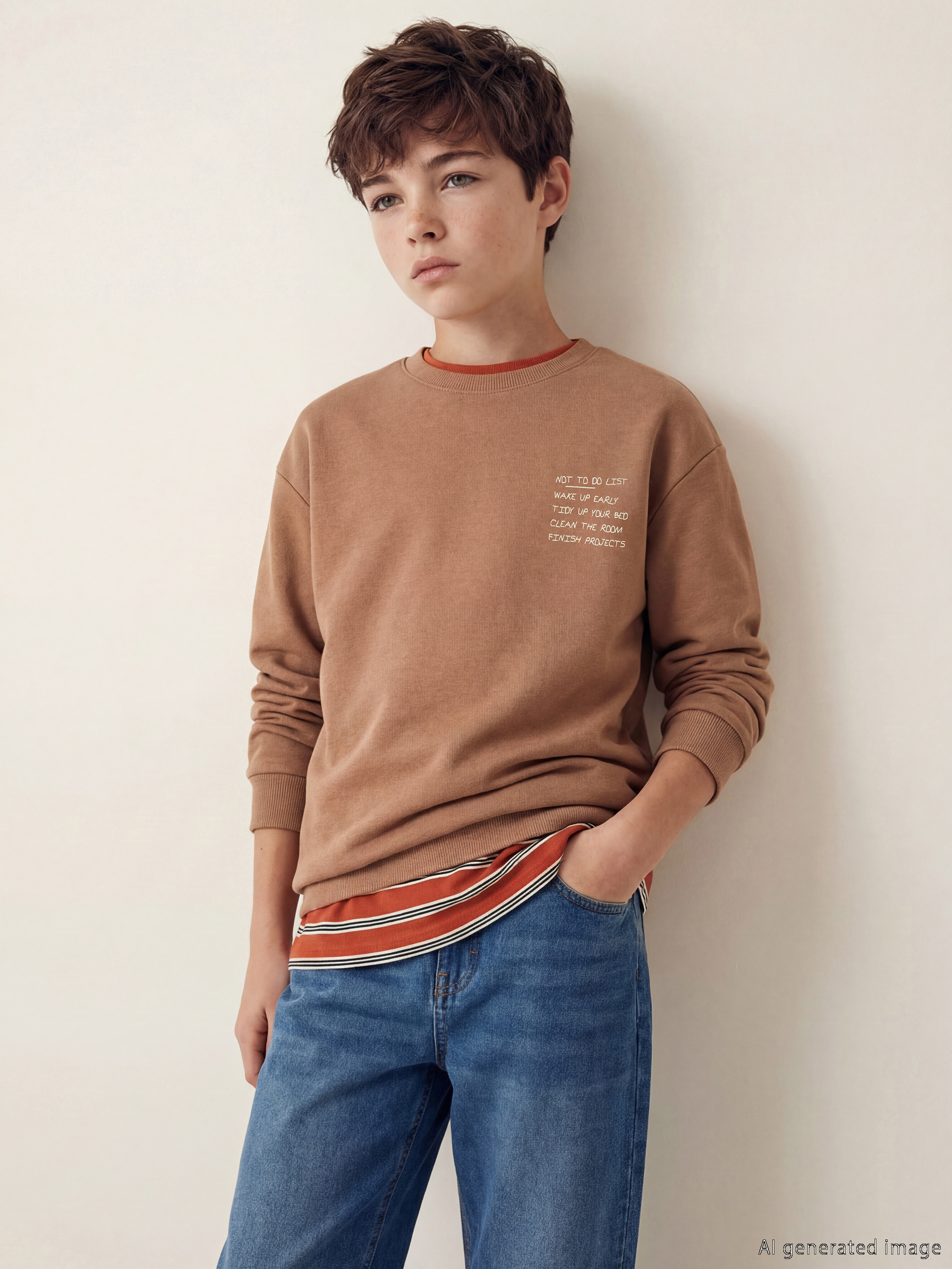 LCW Kids Yazı Baskılı Erkek Çocuk Sweatshirt - S62139Z4-GVW