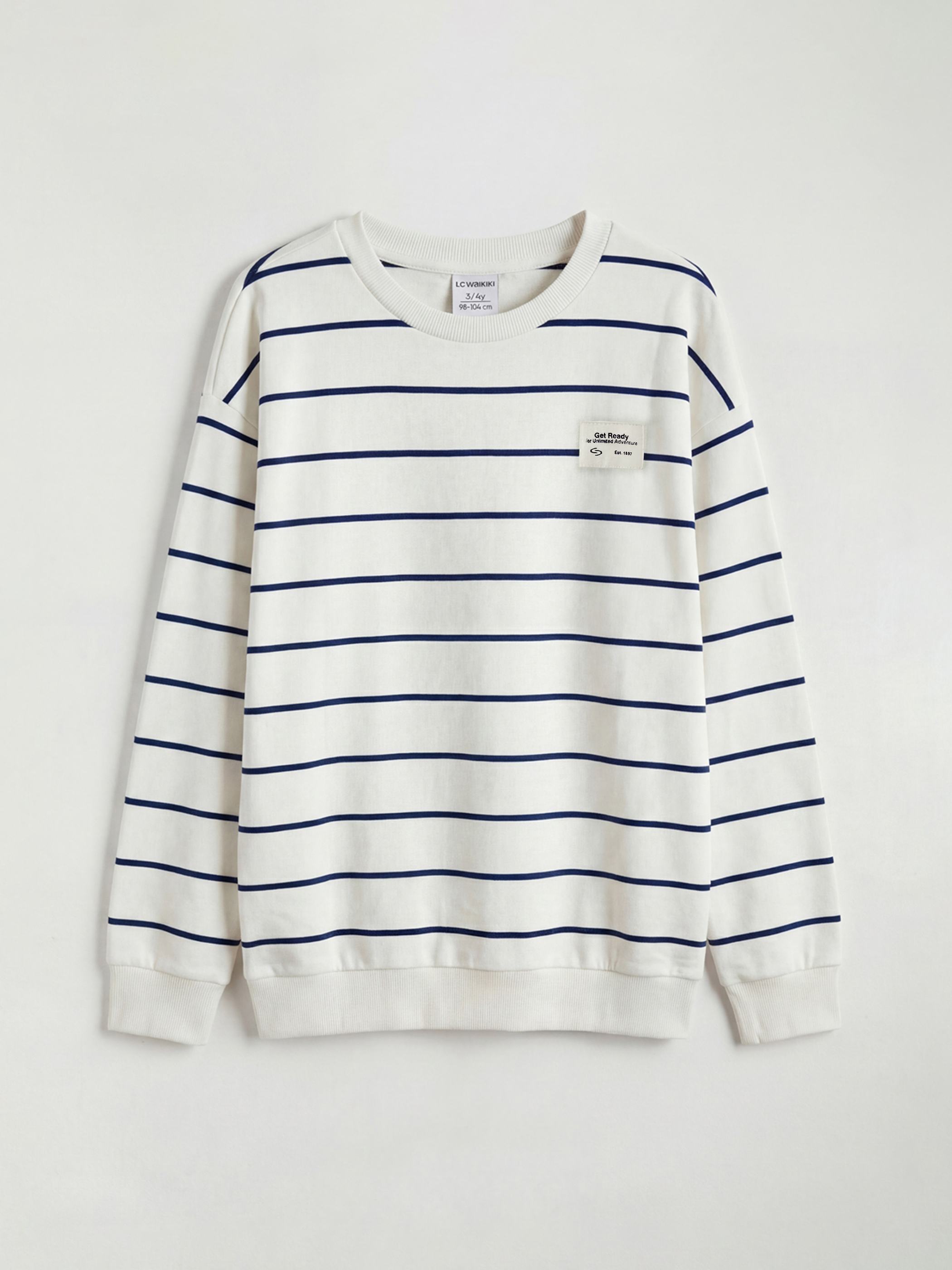 LCW Kids Erkek Çocuk Bisiklet Yaka Çizgili Tişört - S62148Z4-LQN