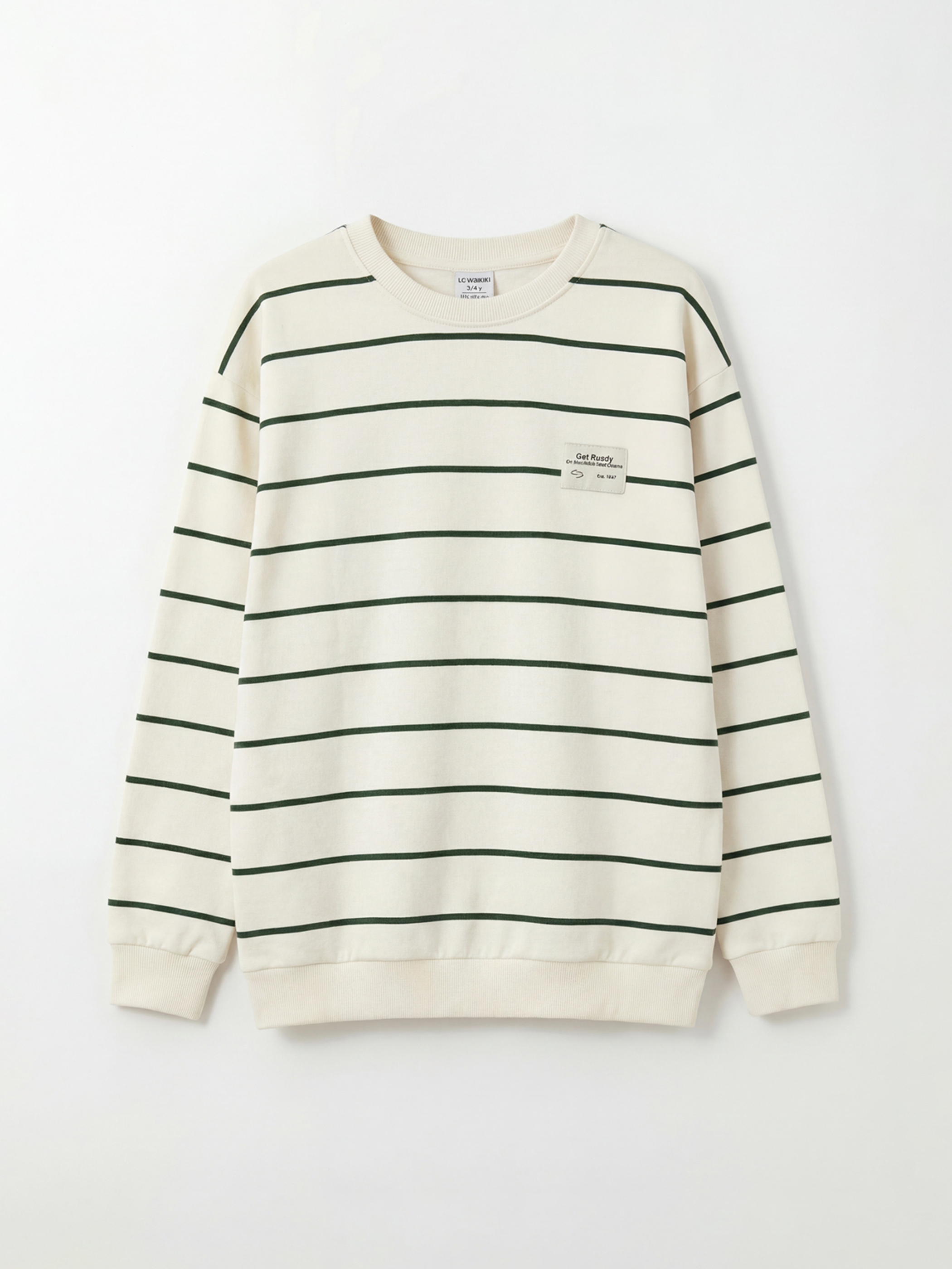 LCW Kids Erkek Çocuk Bisiklet Yaka Çizgili Tişört - S62148Z4-LRN