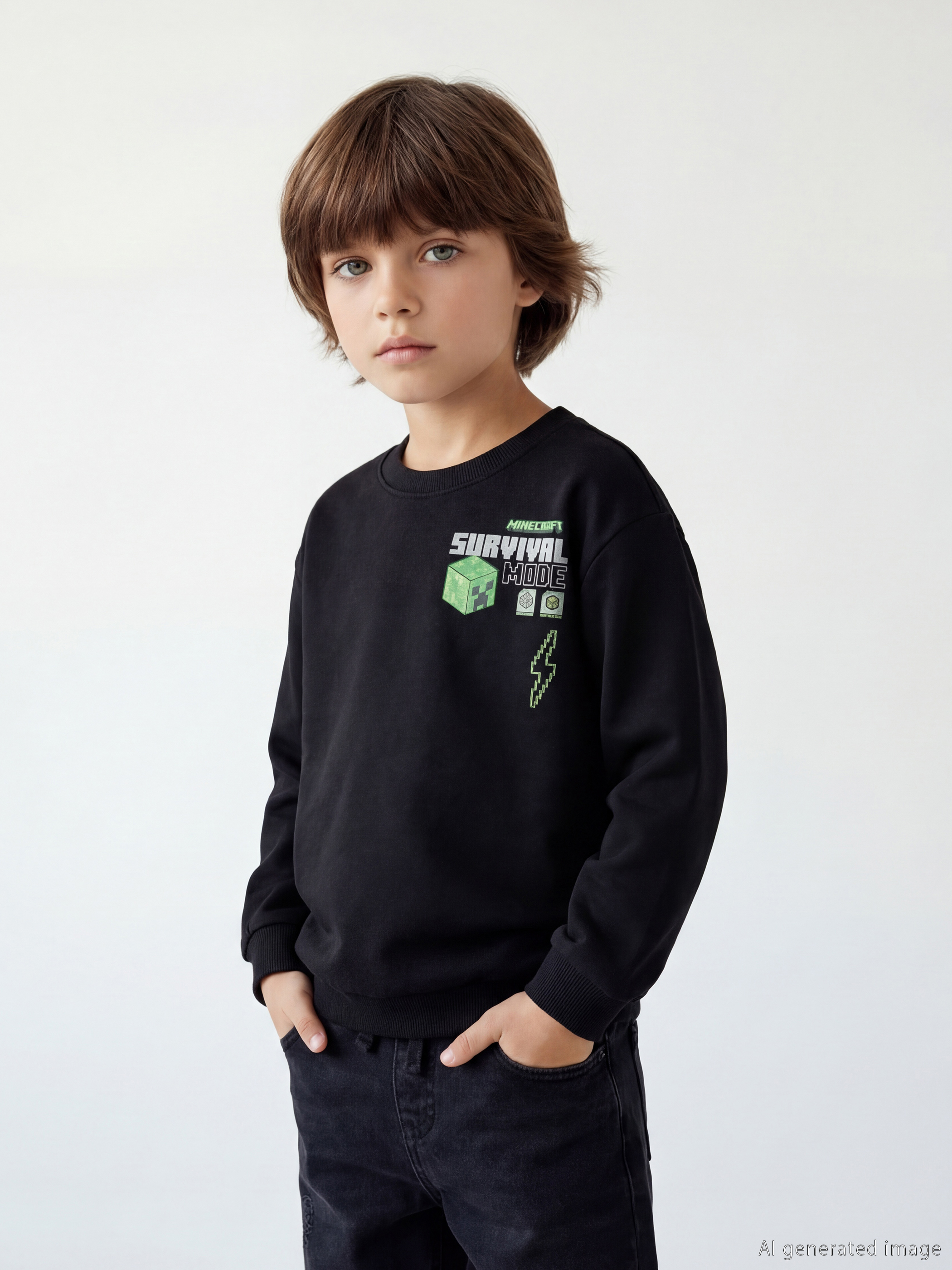 Minecraft Bedrucktes Sweatshirt für Jungen-1