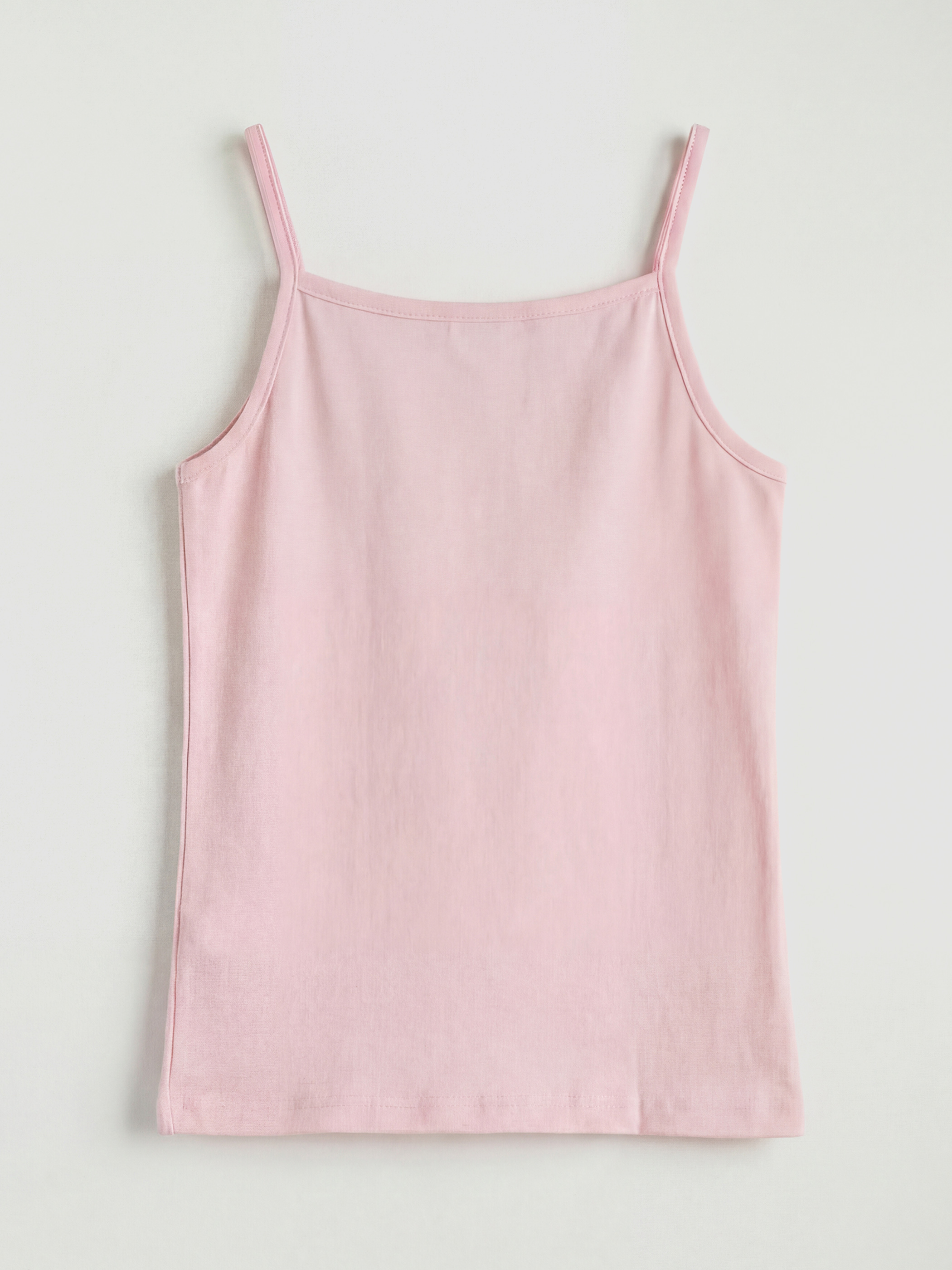 Ekru Kare Yaka Kız Çocuk İç Giyim Atlet 3'lü-4