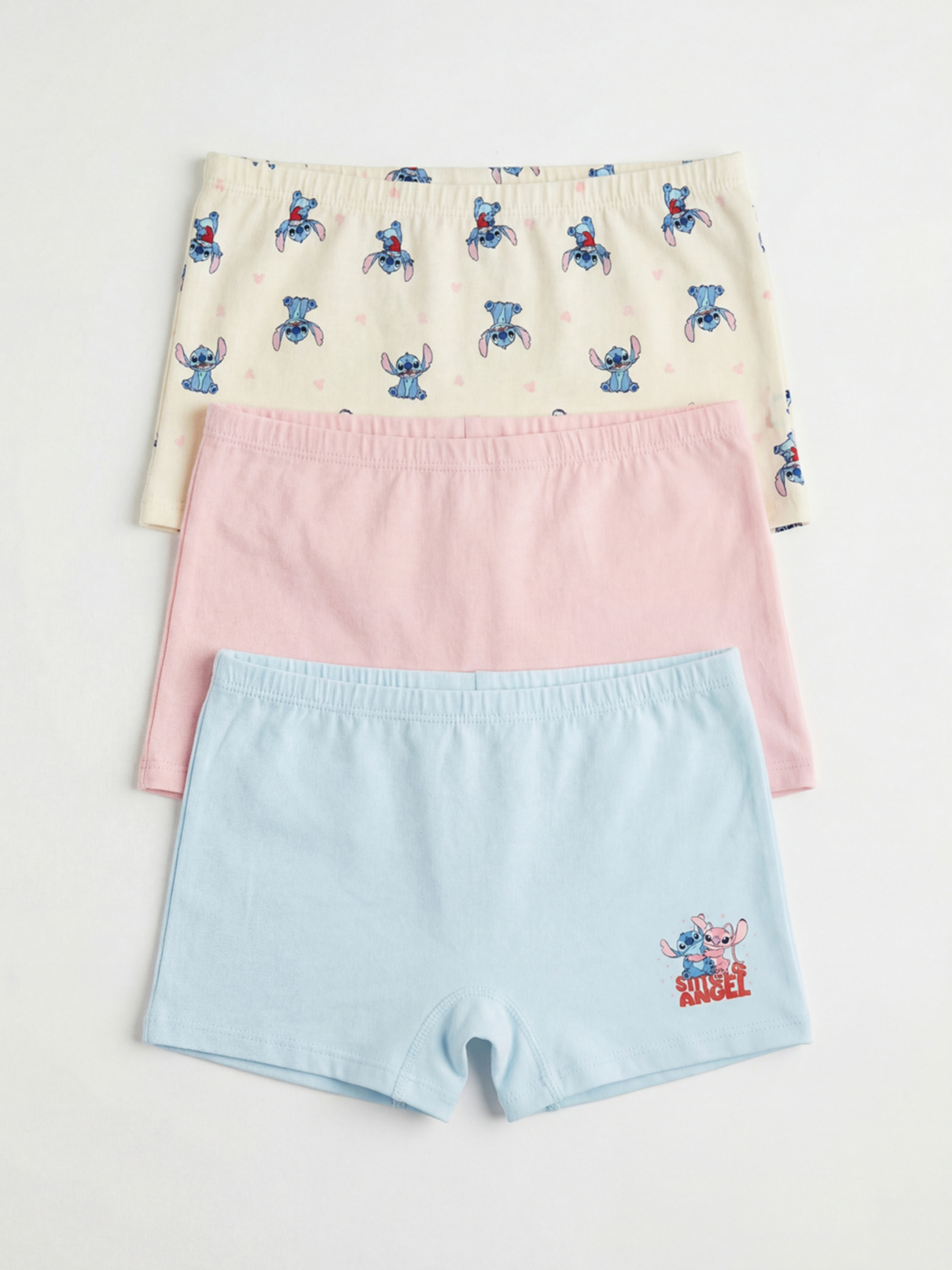 LCW Kids Lilo & Stitch Baskılı Kız Çocuk 3'lü Boxer - S62305Z4-LRB