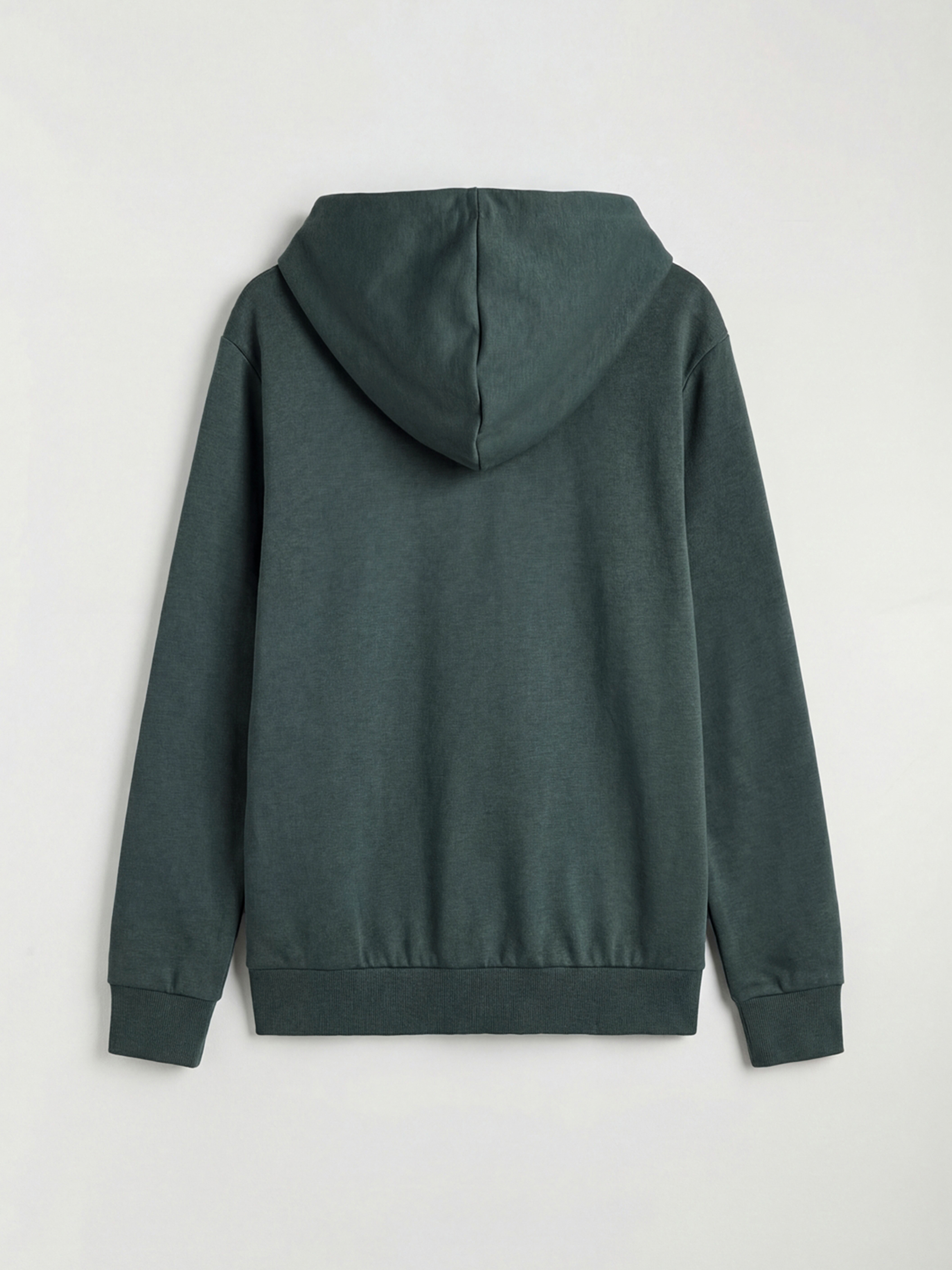 Yeşil Kapüşonlu Erkek Çocuk Fermuarlı Sweatshirt-1