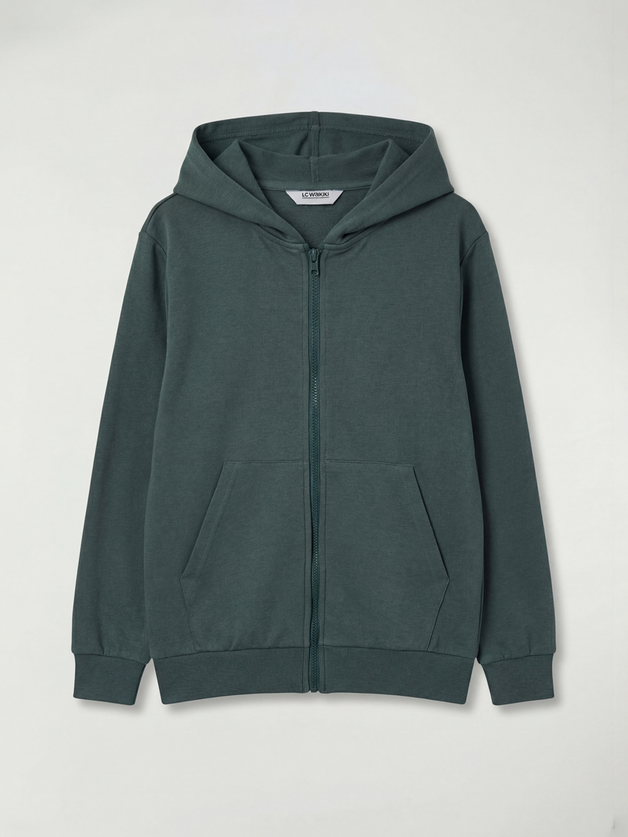 LCW Kids Kapüşonlu Erkek Çocuk Fermuarlı Sweatshirt - S62344Z4-H9D