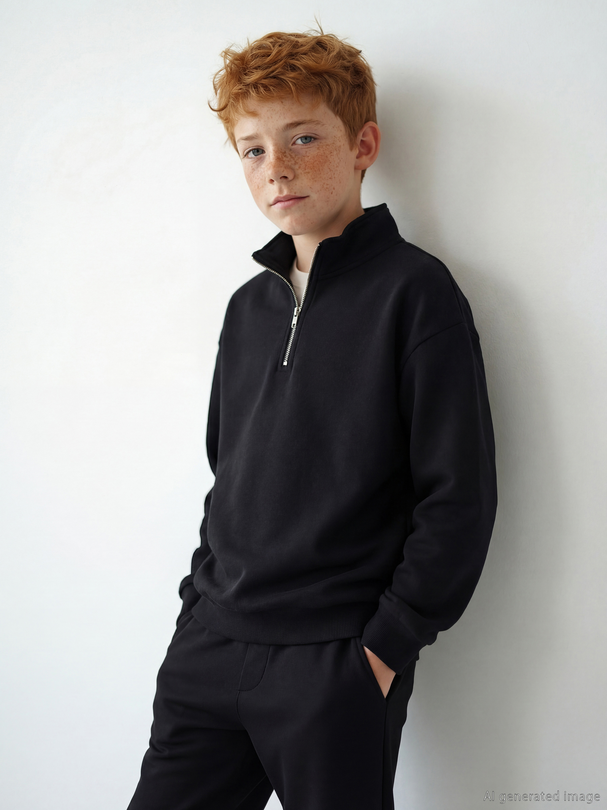 LCW Kids Yarım Fermuarlı Dik Yaka Erkek Çocuk Sweatshirt - S62345Z4-CVL