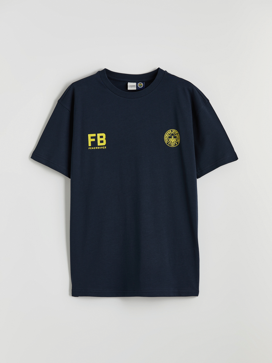 Lacivert Fenerbahçe Baskılı Erkek Çocuk Tişört-1