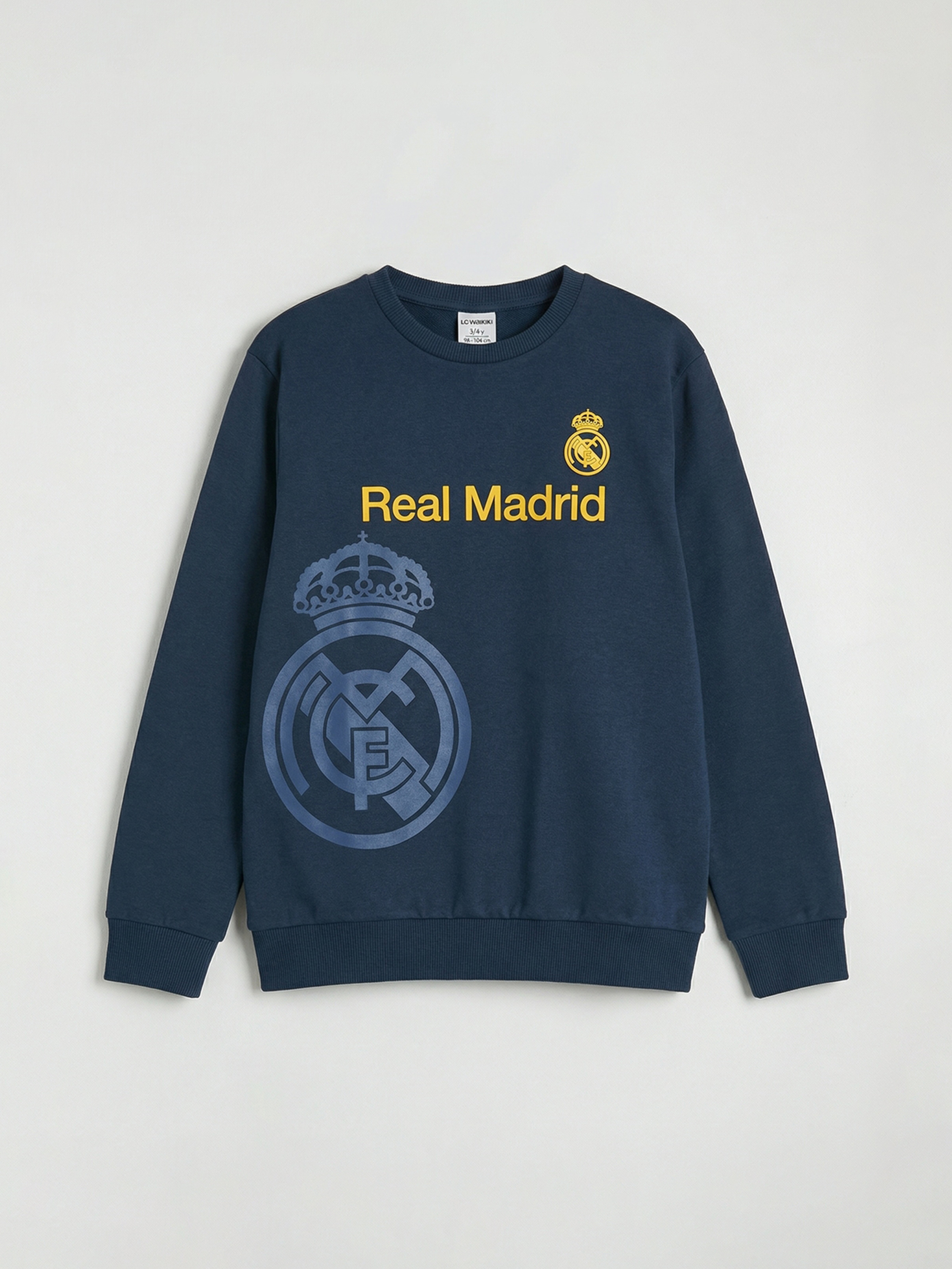 Lacivert Real Madrid Baskılı Erkek Çocuk Eşofman Takımı-1