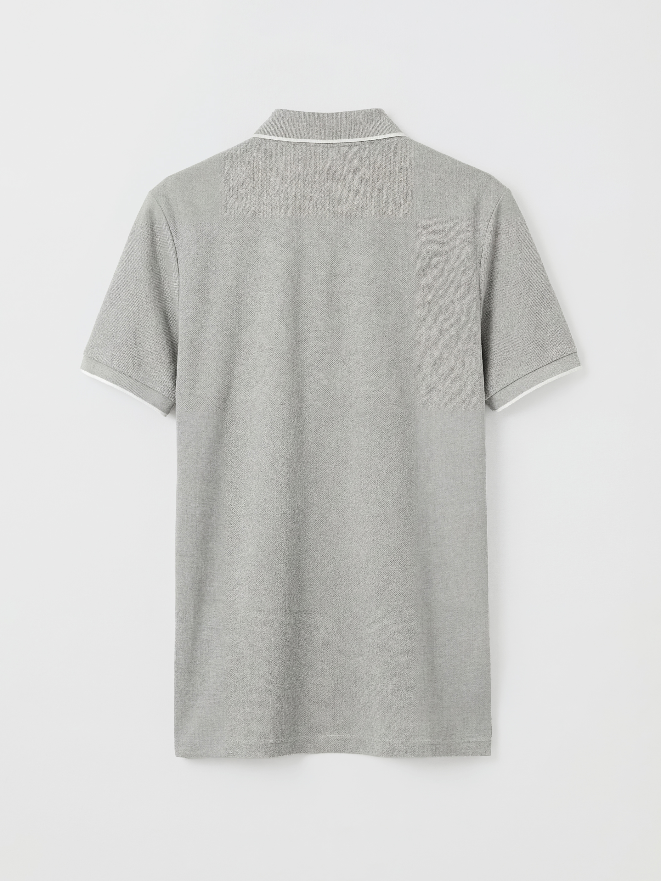 Gri Polo Yaka Erkek Tişört-5