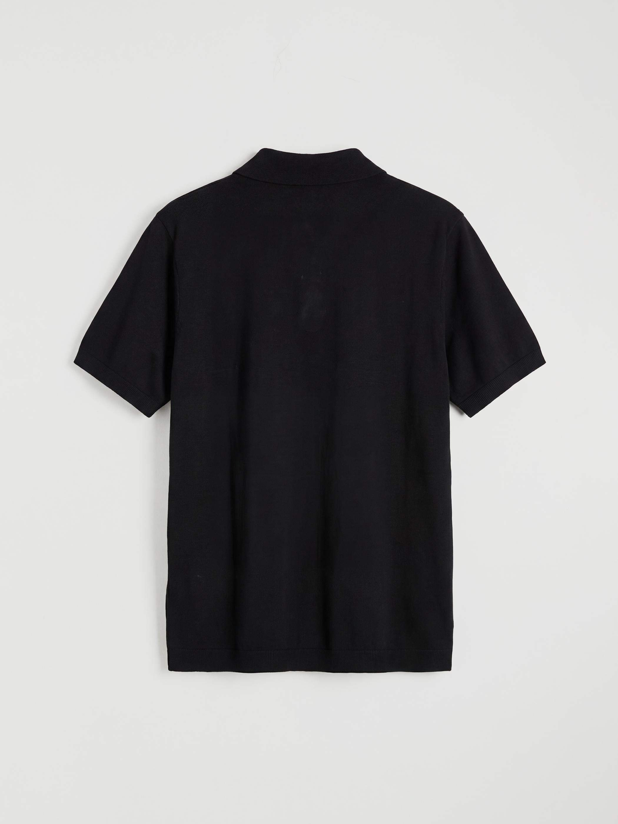 Siyah Polo Yaka Erkek Triko Kazak-5