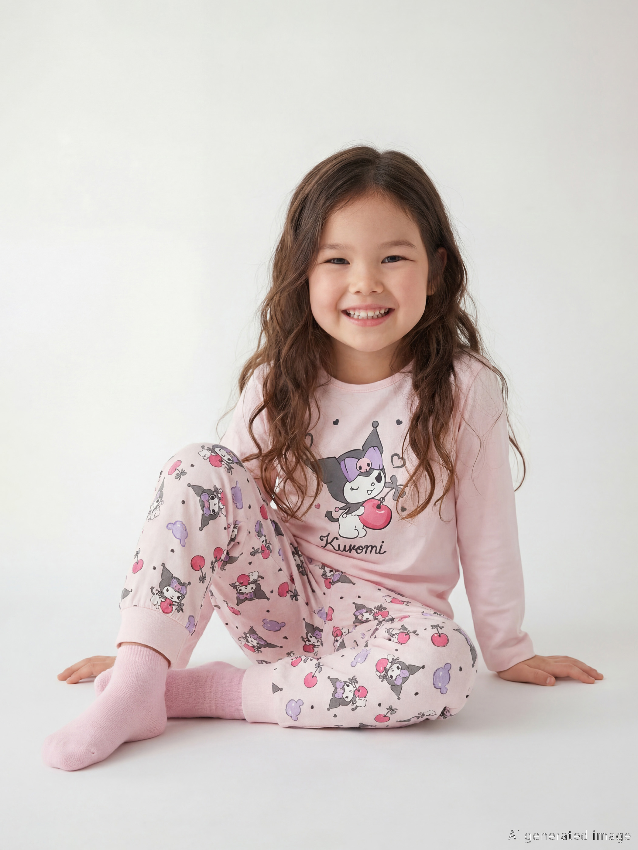 LCW Kids Kuromi Baskılı Kız Çocuk Pijama Takımı - S64150Z1-FSA