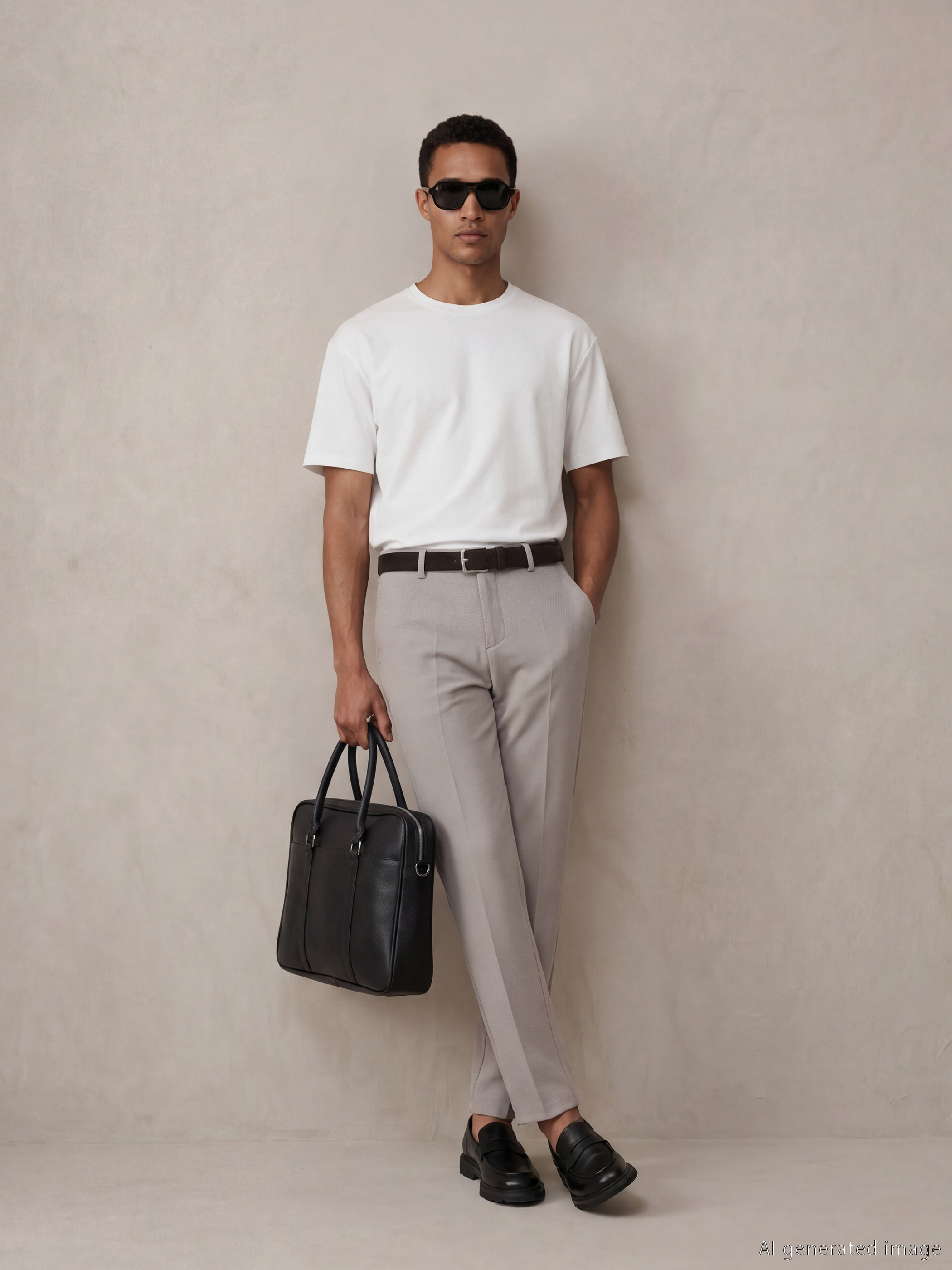 Мужская футболка с круглым вырезом-1