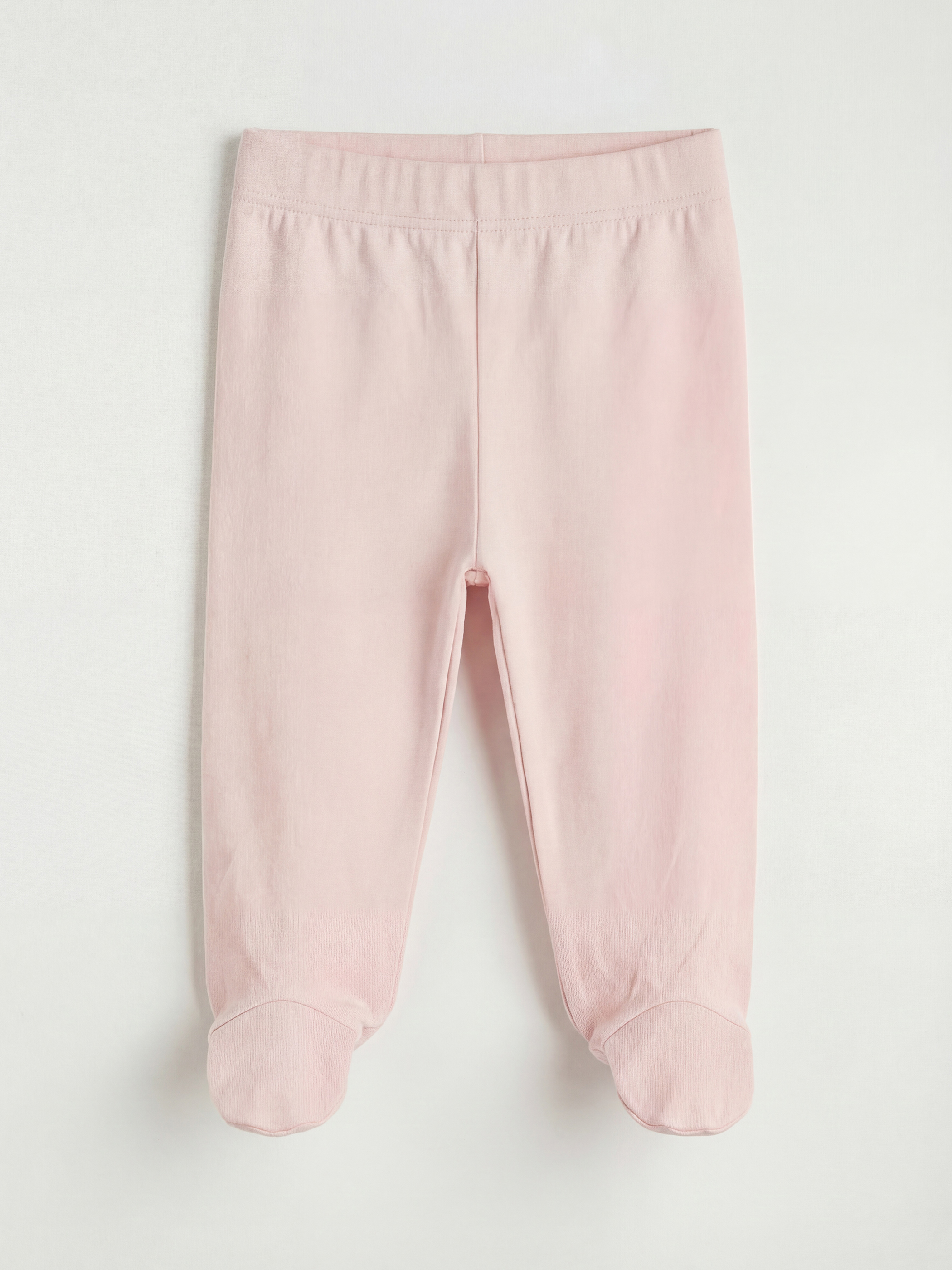 Ekru Beli Lastikli Kız Bebek Patikli Eşofman Altı 2'li-1