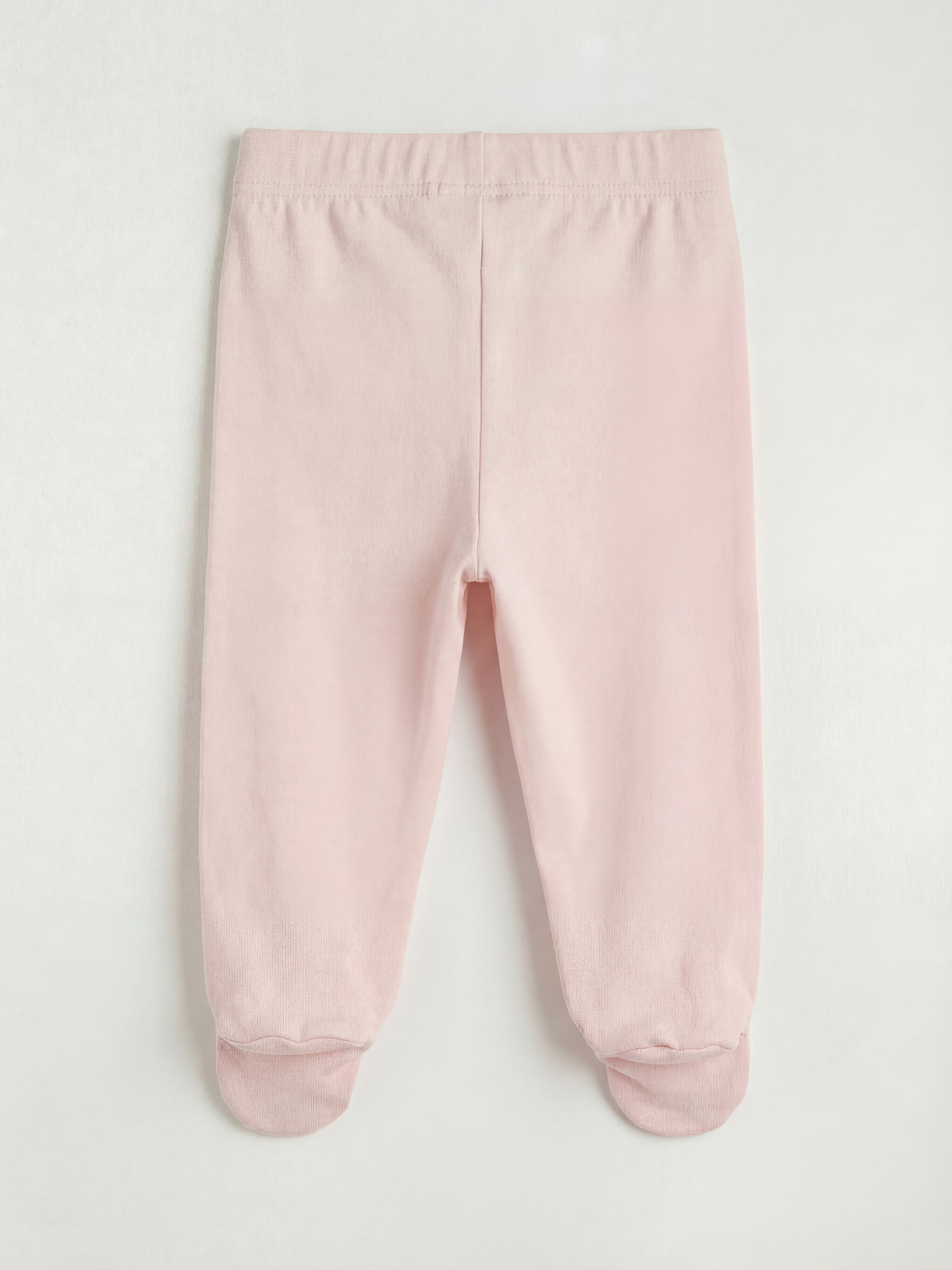 Ekru Beli Lastikli Kız Bebek Patikli Eşofman Altı 2'li-4