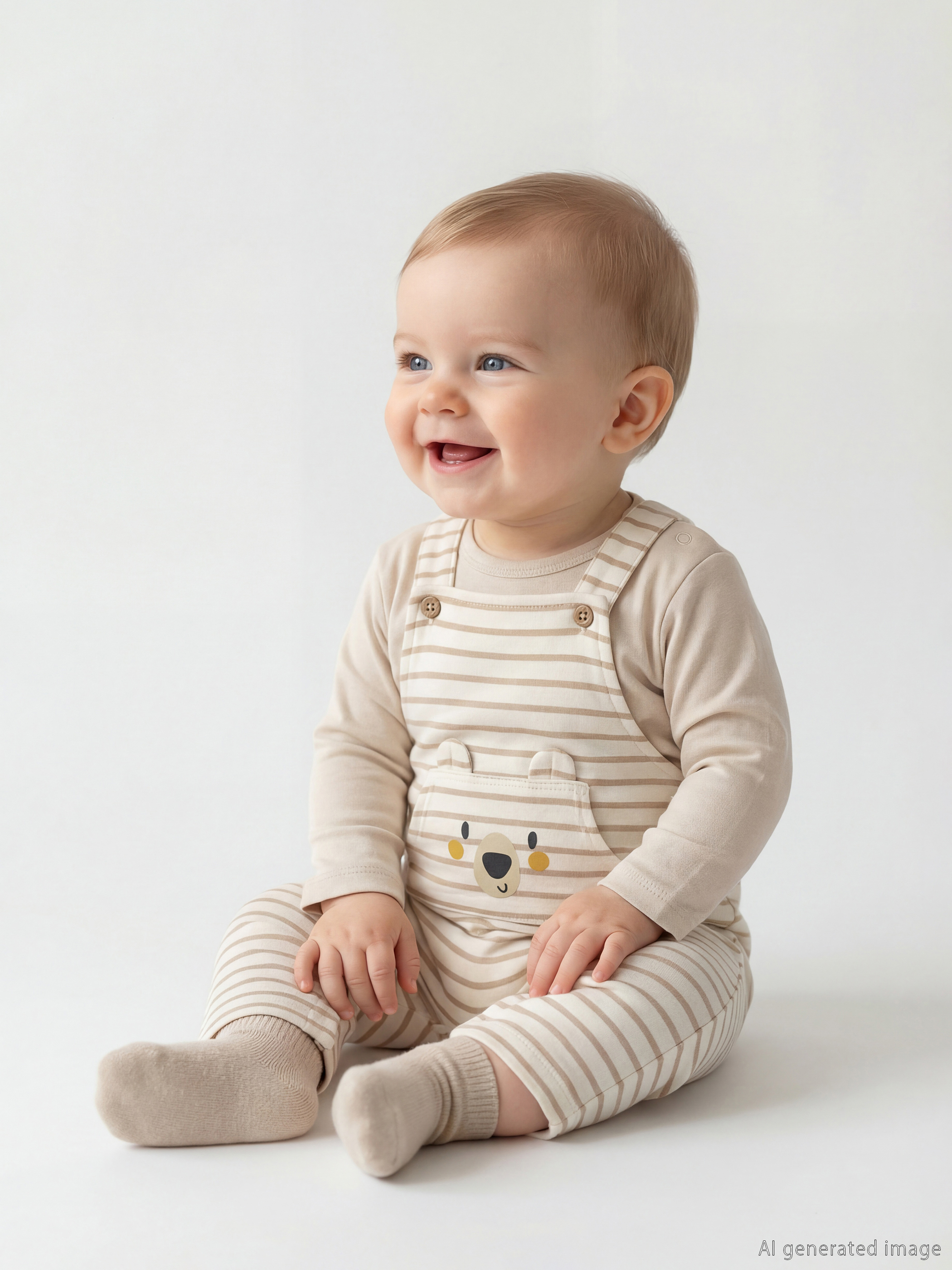 LCW baby Bisiklet Yaka Uzun Kollu Erkek Bebek Çıtçıtlı Body - S64283Z1-YWW