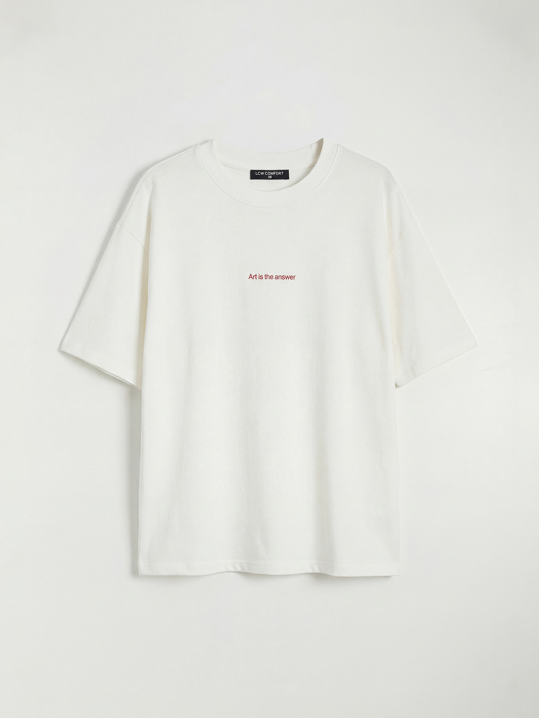 LCW Comfort Жена Бяло Тениска - S64356Z8-Q6K